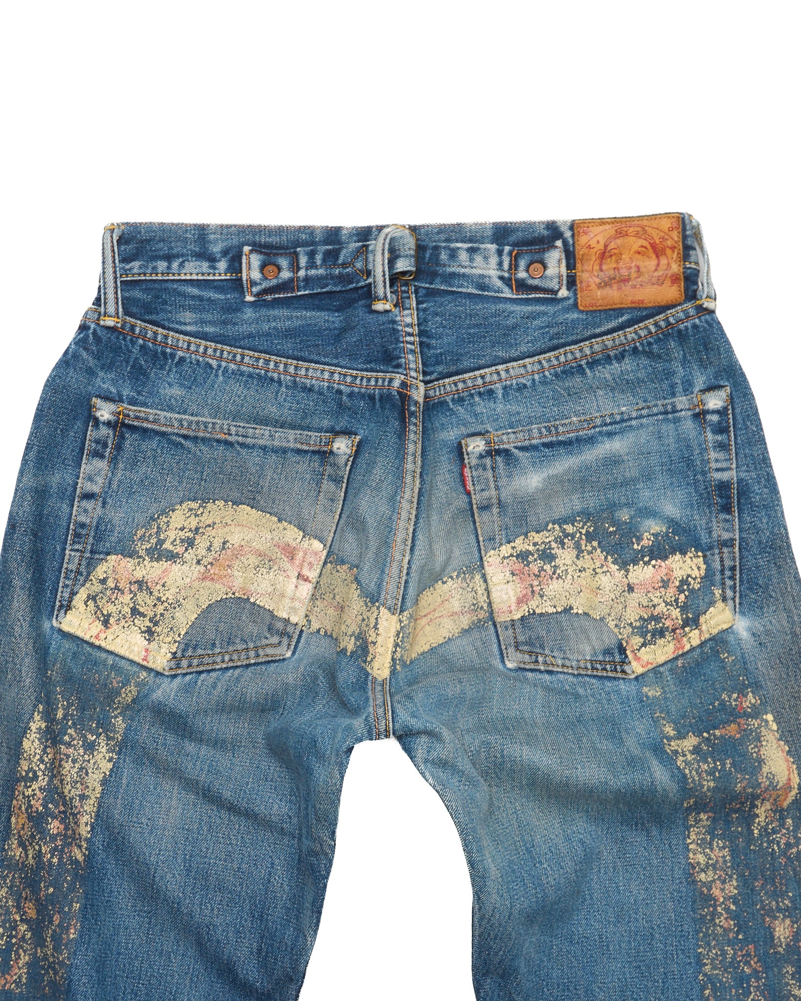 Late 90s EVISU No. 1 SPECIAL Flame Diakoku Faded Selvedge Jeans