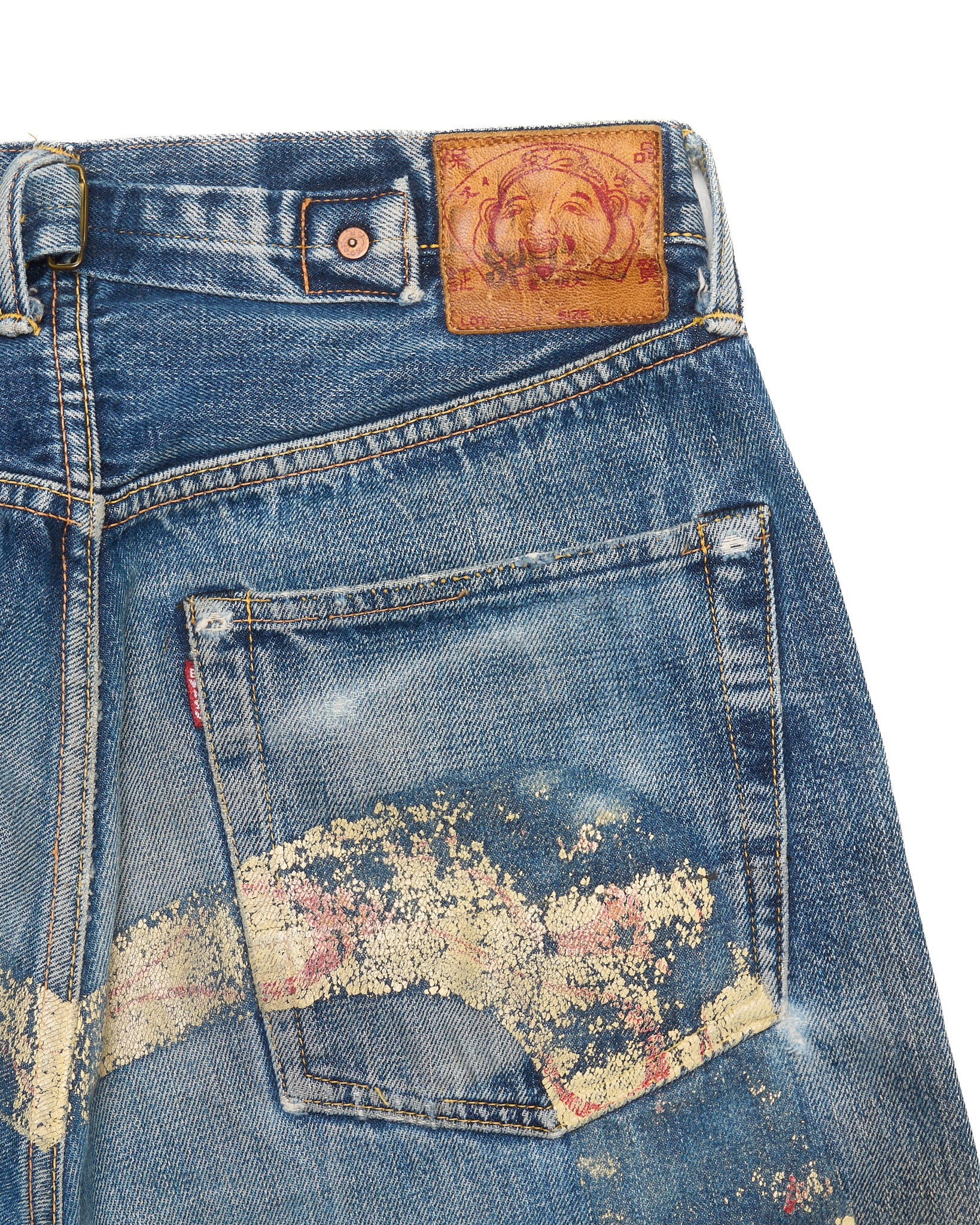 Late 90s EVISU No. 1 SPECIAL Flame Diakoku Faded Selvedge Jeans