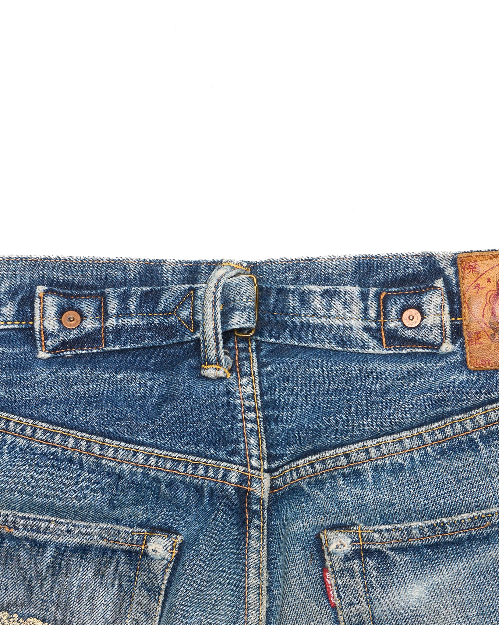 Late 90s EVISU No. 1 SPECIAL Flame Diakoku Faded Selvedge Jeans