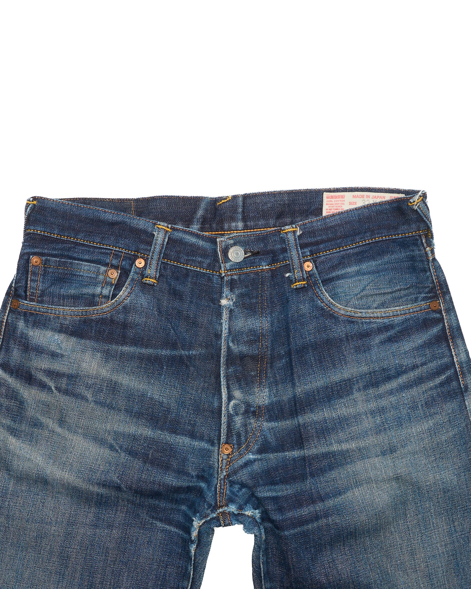 Late 90s EVISU No. 2 Embroidered Seagull Damage Repair Selvedge Jeans