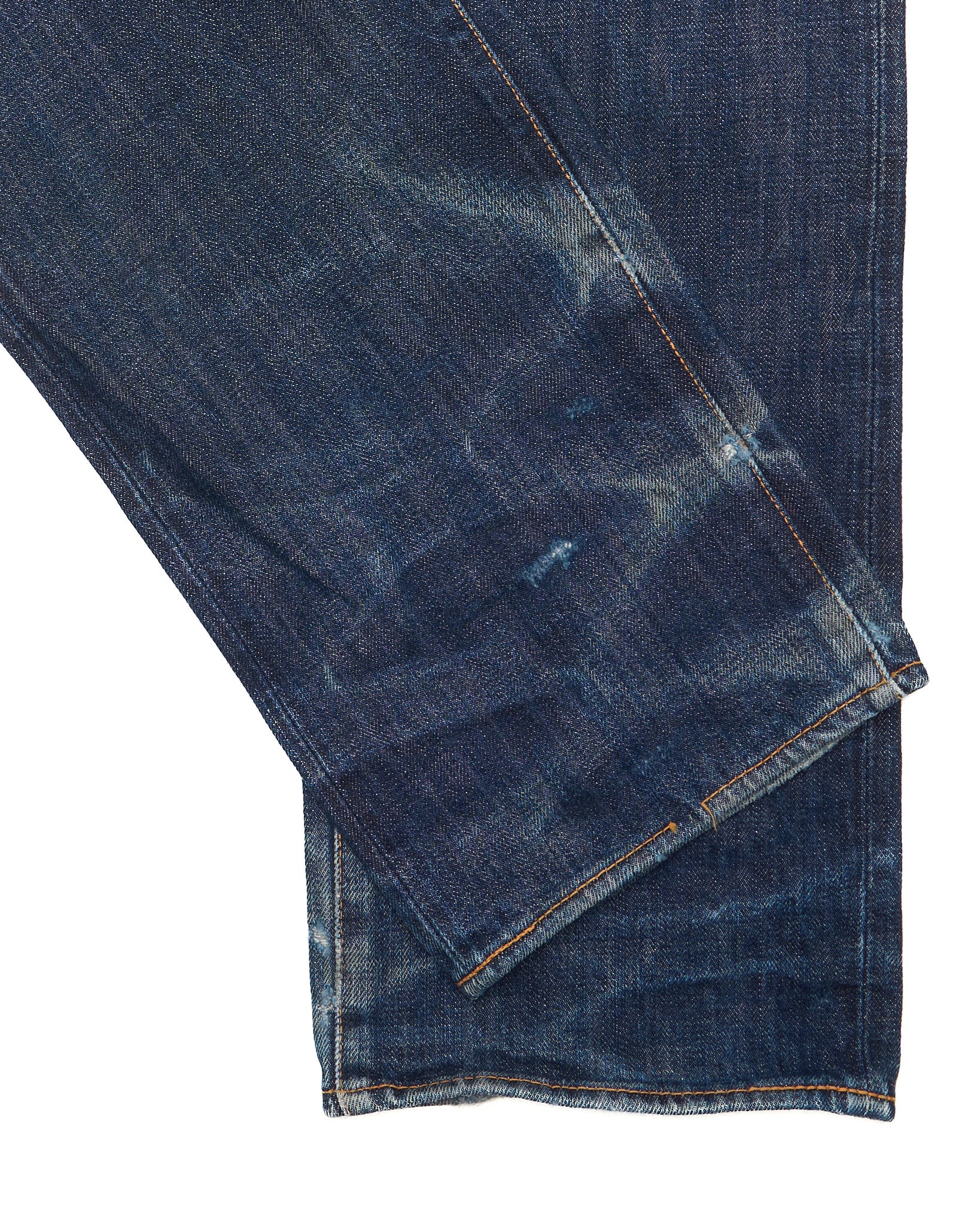 Late 90s EVISU No. 2 Embroidered Seagull Damage Repair Selvedge Jeans