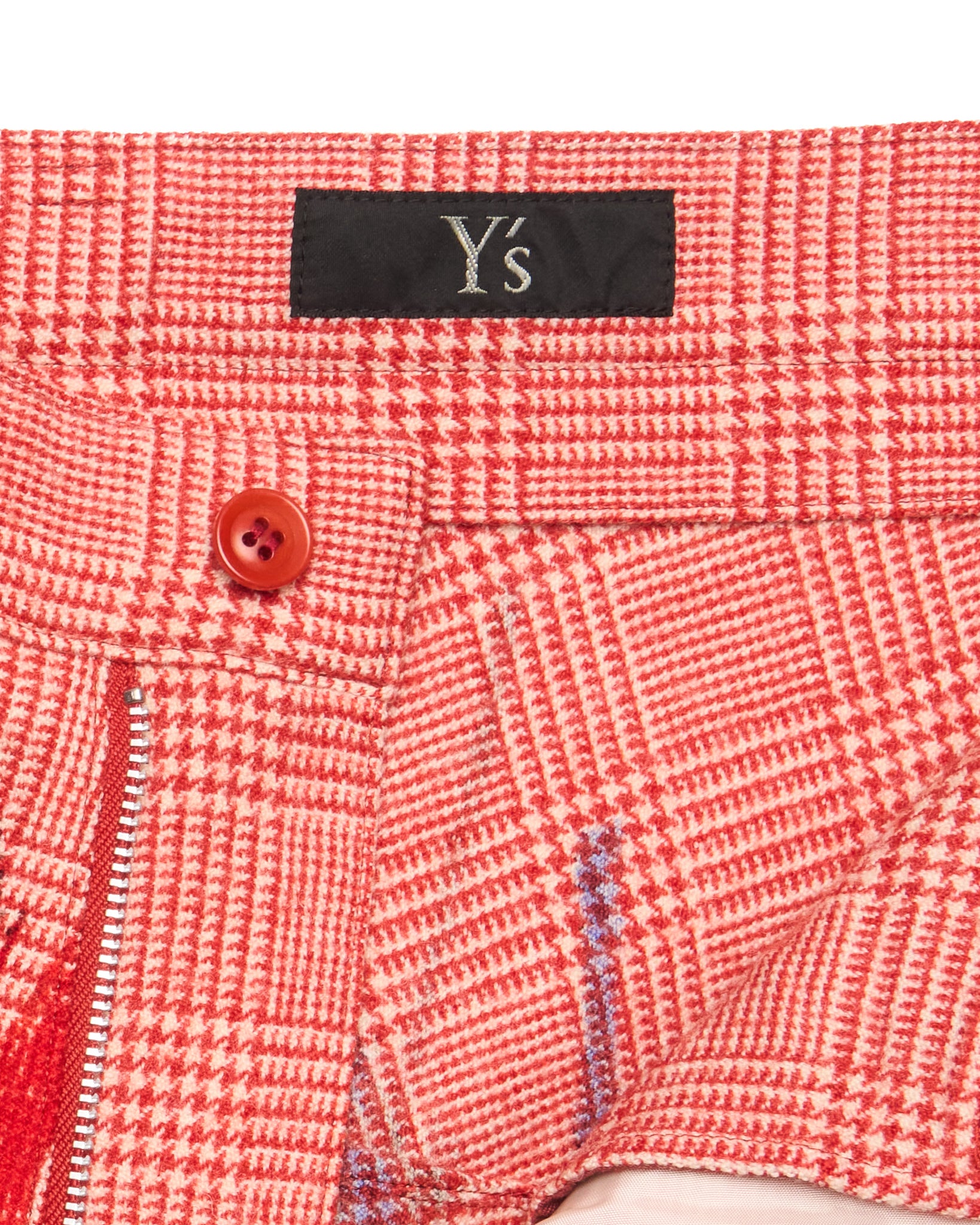 S/S06 Y's by Yohji Yamamoto Gingham Splatter Wool Pants
