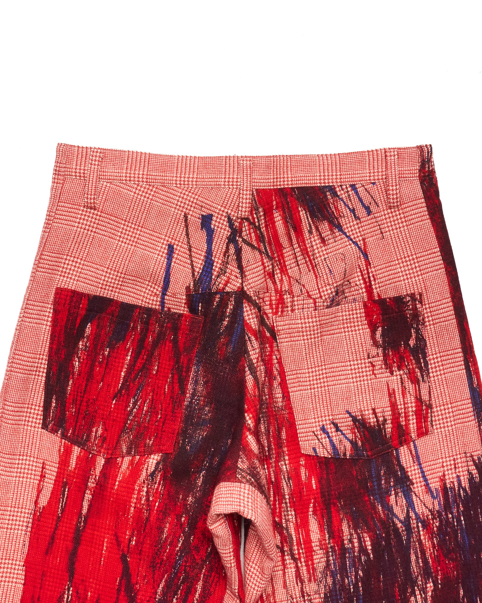 S/S06 Y's by Yohji Yamamoto Gingham Splatter Wool Pants