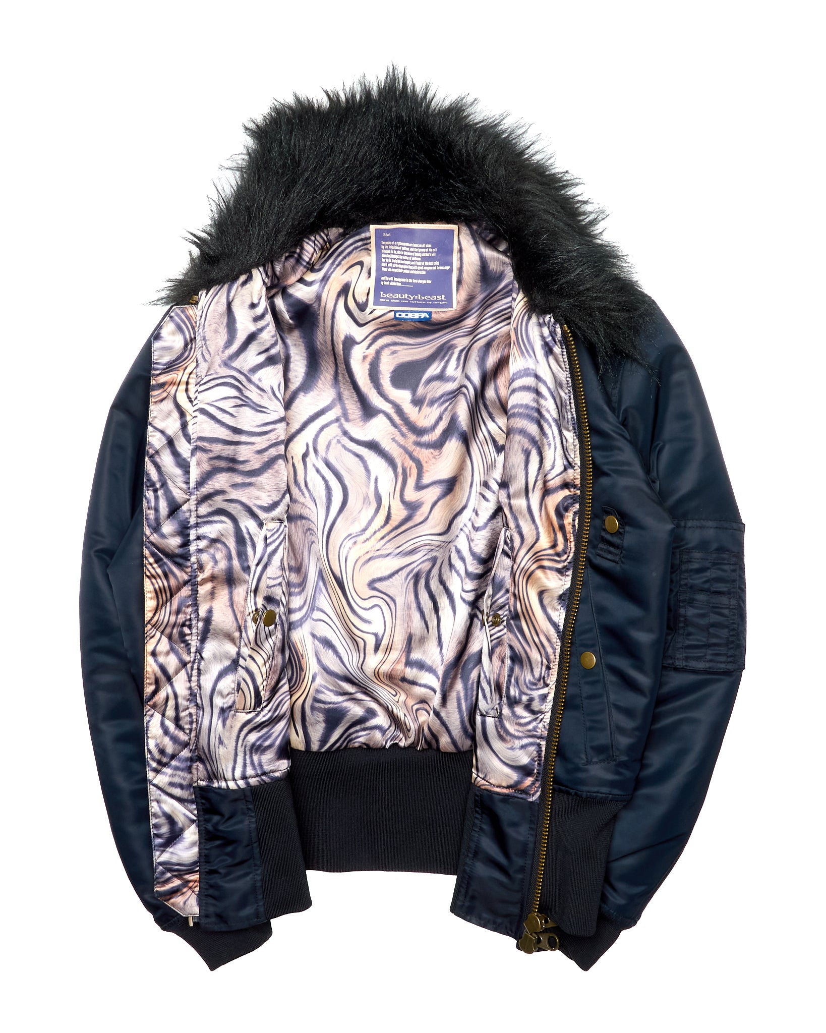 Late 90s beauty:beast Urusei Yatsura Princess Lum Fur Collar Parka