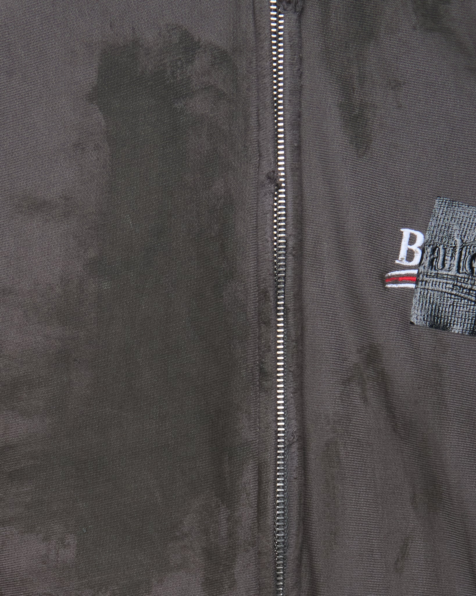 A/W22 Balenciaga Gray Gaffer Mud Distressed Hoodie