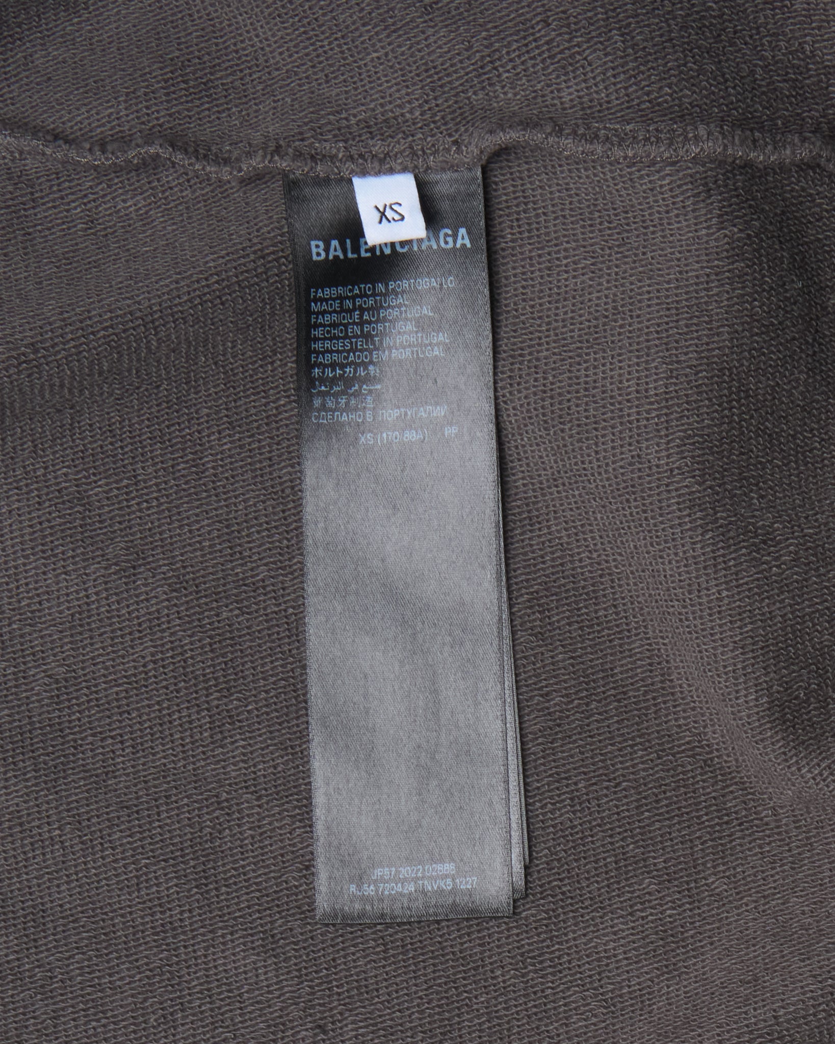 A/W22 Balenciaga Gray Gaffer Mud Distressed Hoodie