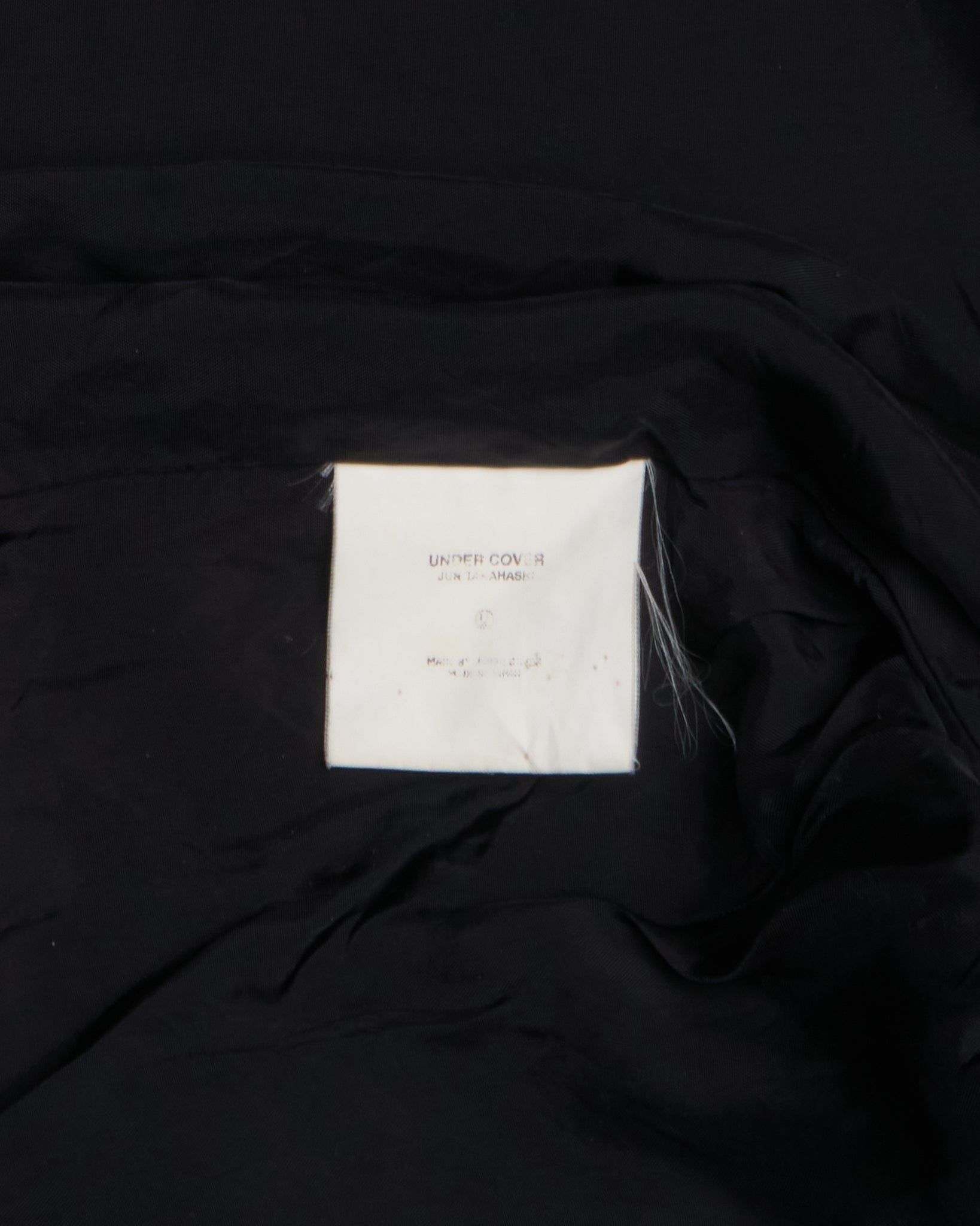 A/W01 Undercover D.A.V.F Chevron Print Duffle Coat