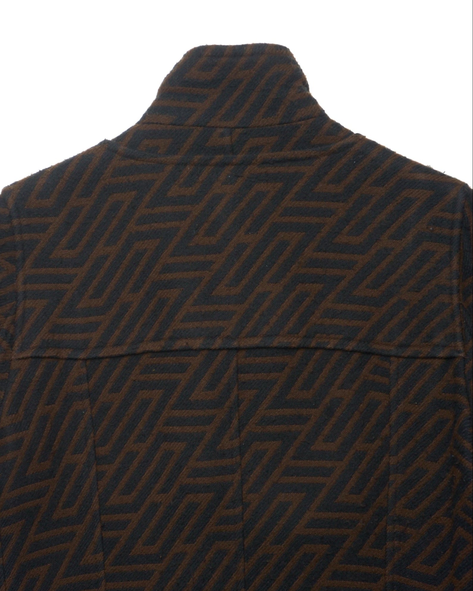 A/W01 Undercover D.A.V.F Chevron Print Duffle Coat