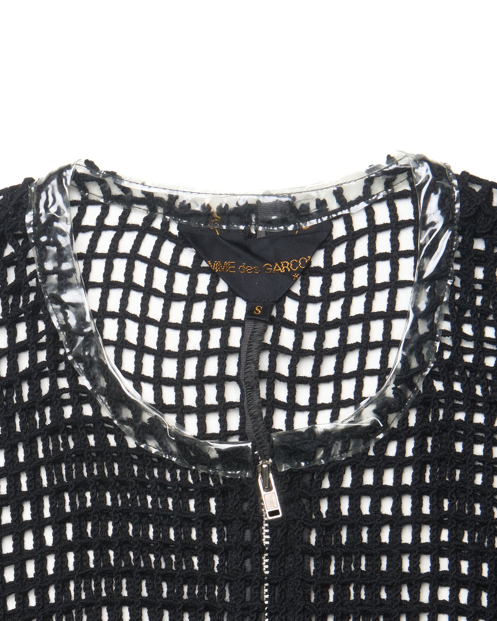 A/W91 Comme Des Garçons Fishnet Knit Zip-Up