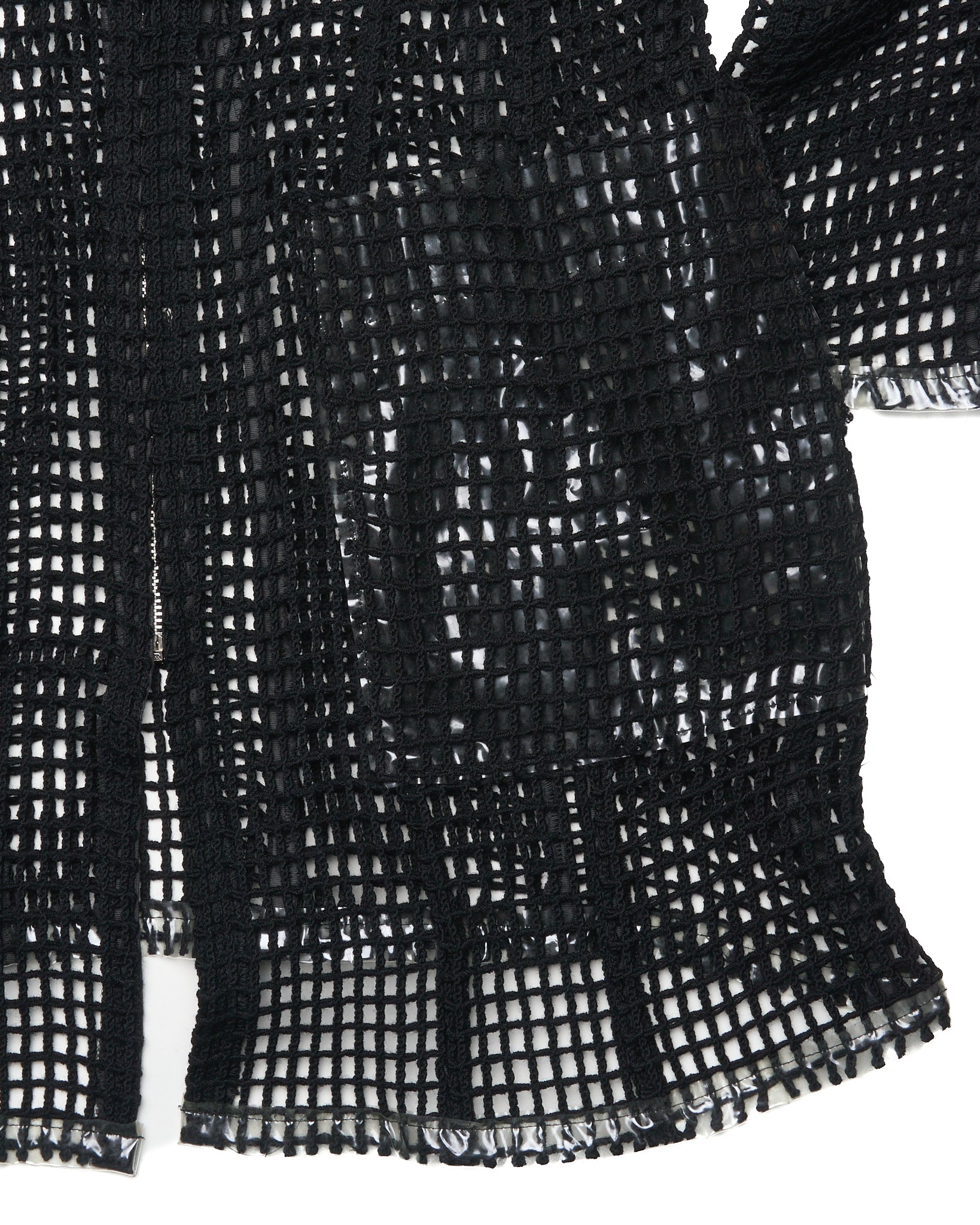 A/W91 Comme Des Garçons Fishnet Knit Zip-Up