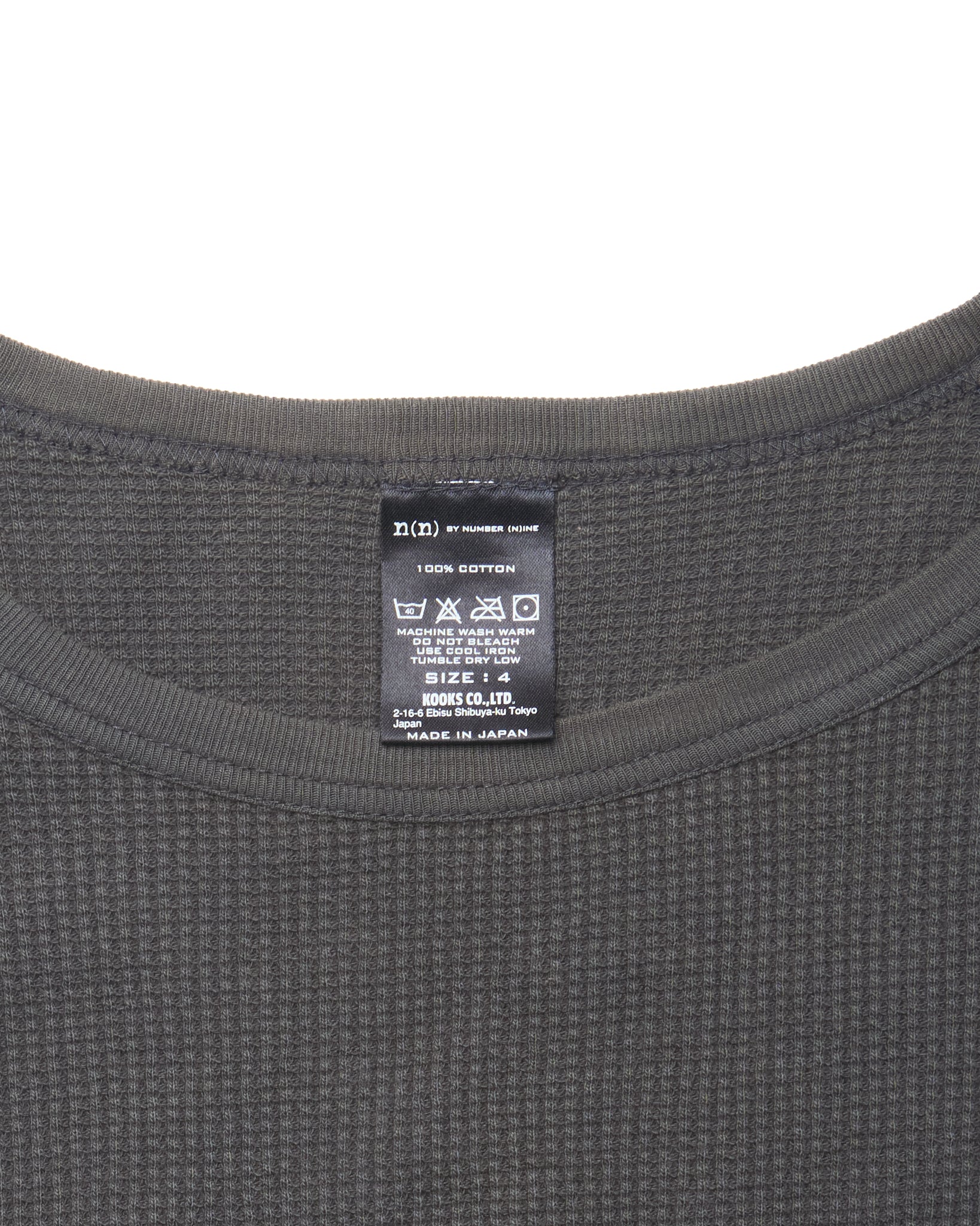 Number (N)ine Waffle Knit Long-Sleeve