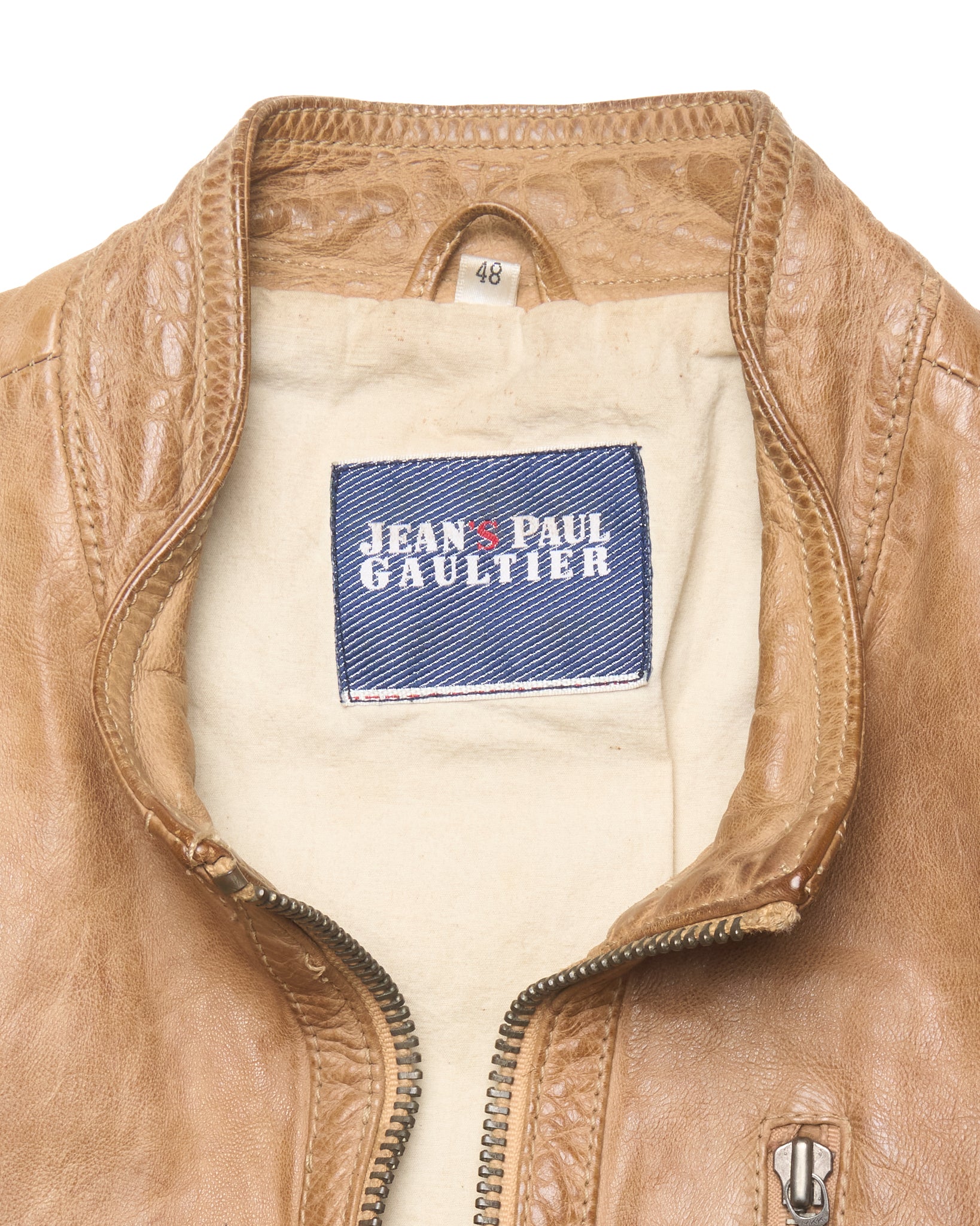 S/S04 Jean's Paul Gaultier Ornate Embroidered Leather Jacket