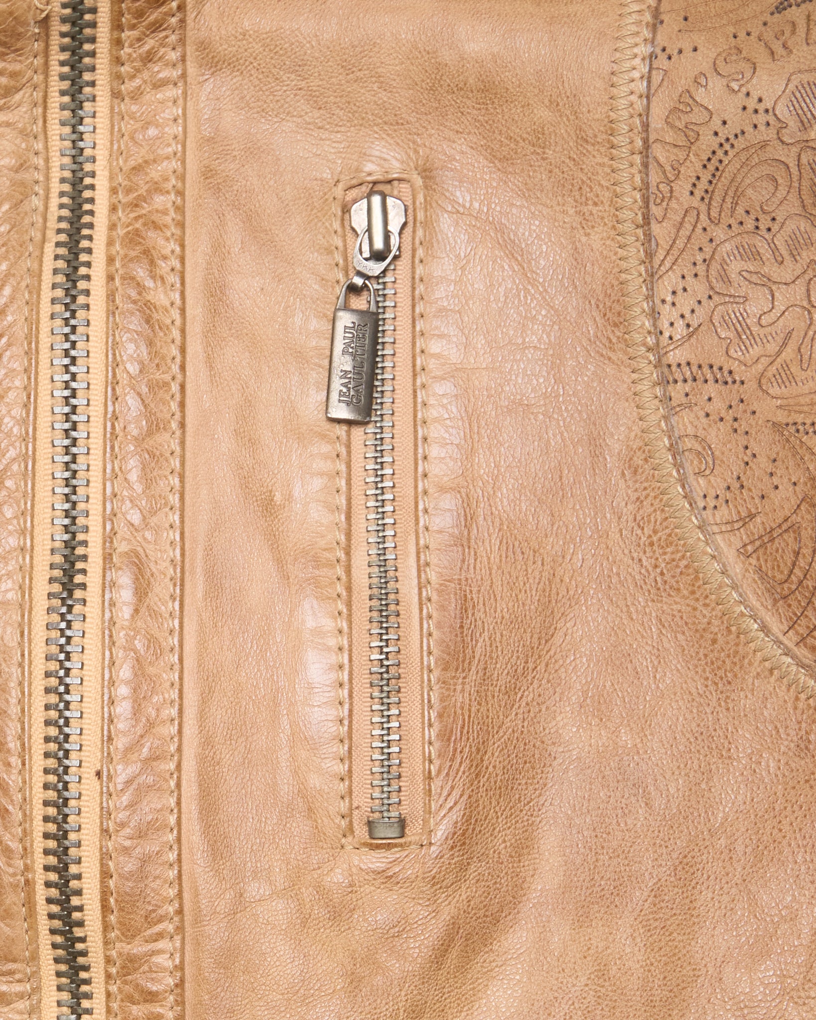 S/S04 Jean's Paul Gaultier Ornate Embroidered Leather Jacket