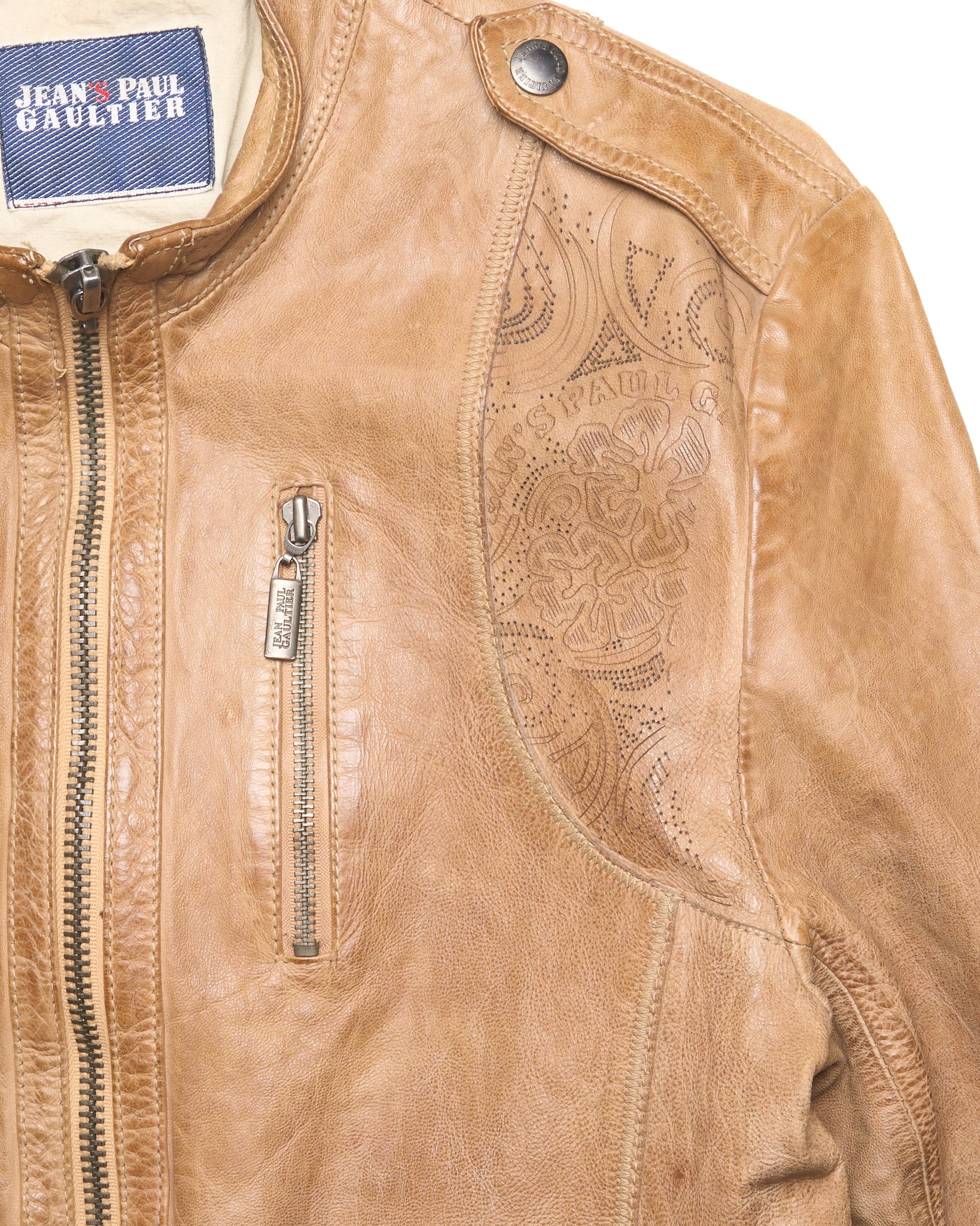 S/S04 Jean's Paul Gaultier Ornate Embroidered Leather Jacket