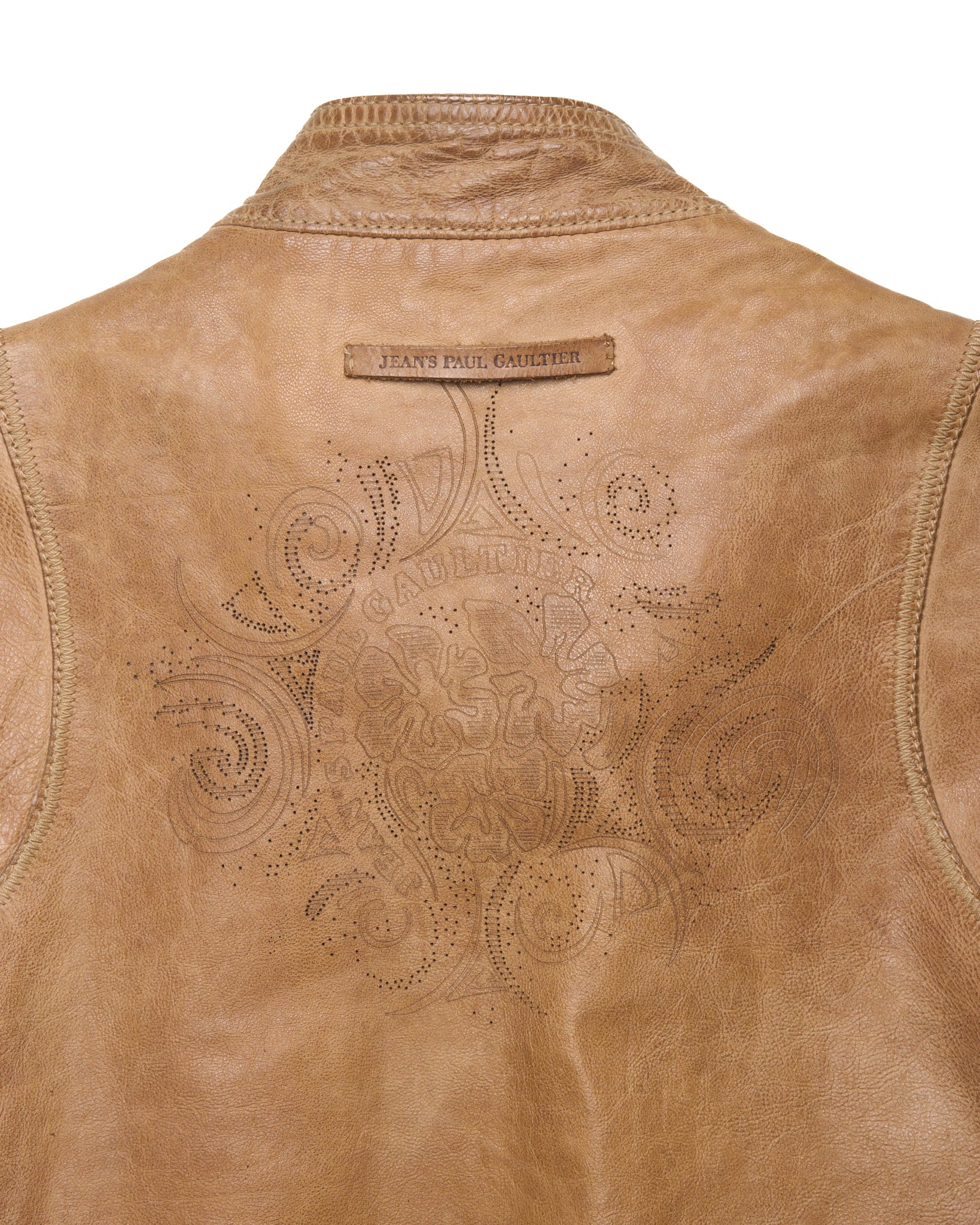 S/S04 Jean's Paul Gaultier Ornate Embroidered Leather Jacket