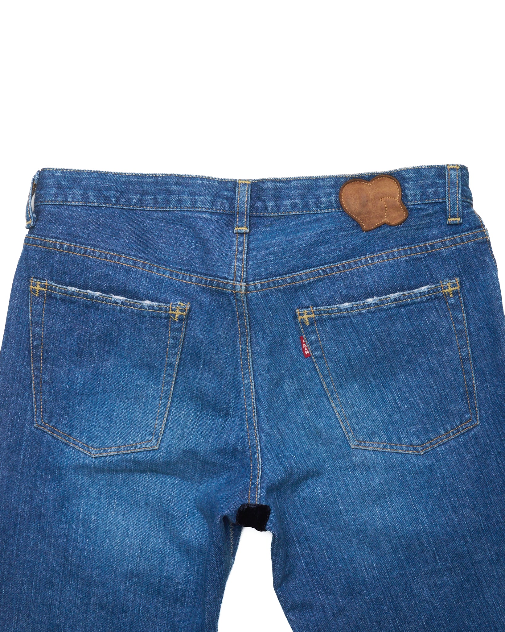 A/W03 Number (N)ine "Touch Me I'm Sick" Kurt Cobain Velour Patch Jeans