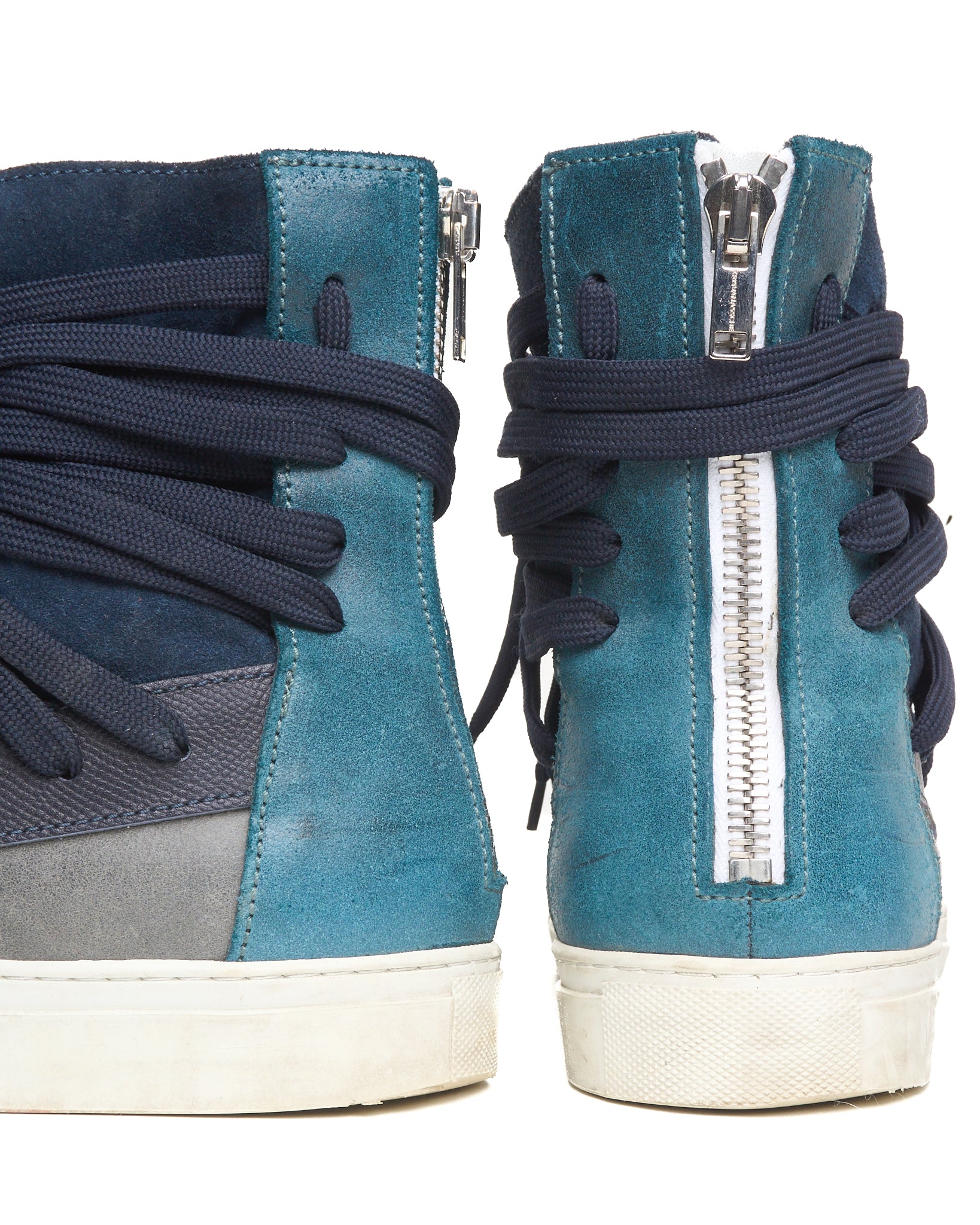 Kris Van Assche Multi-Lace High-top Leather Sneakers