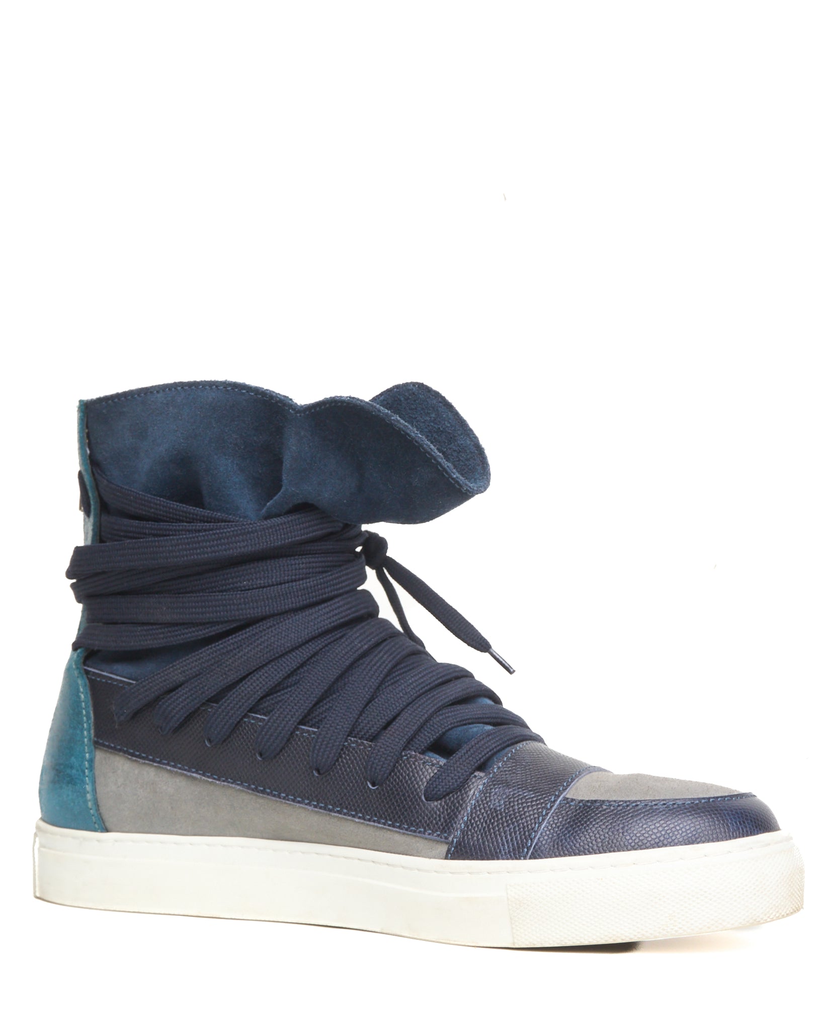 Kris Van Assche Multi-Lace High-top Leather Sneakers
