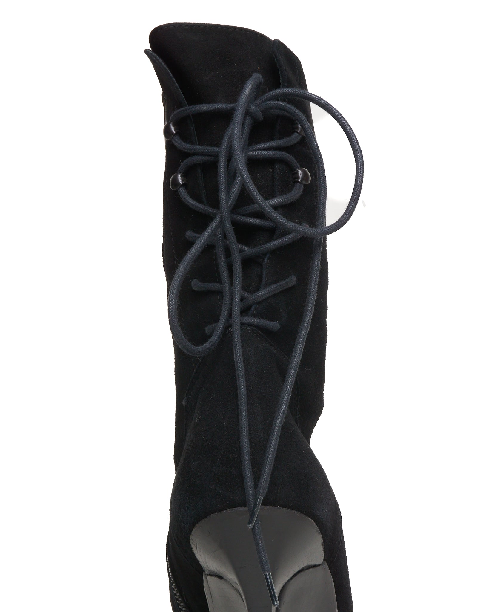 F/W10 Ann Demeulemeester Lace-Up Wedge Suede Boots