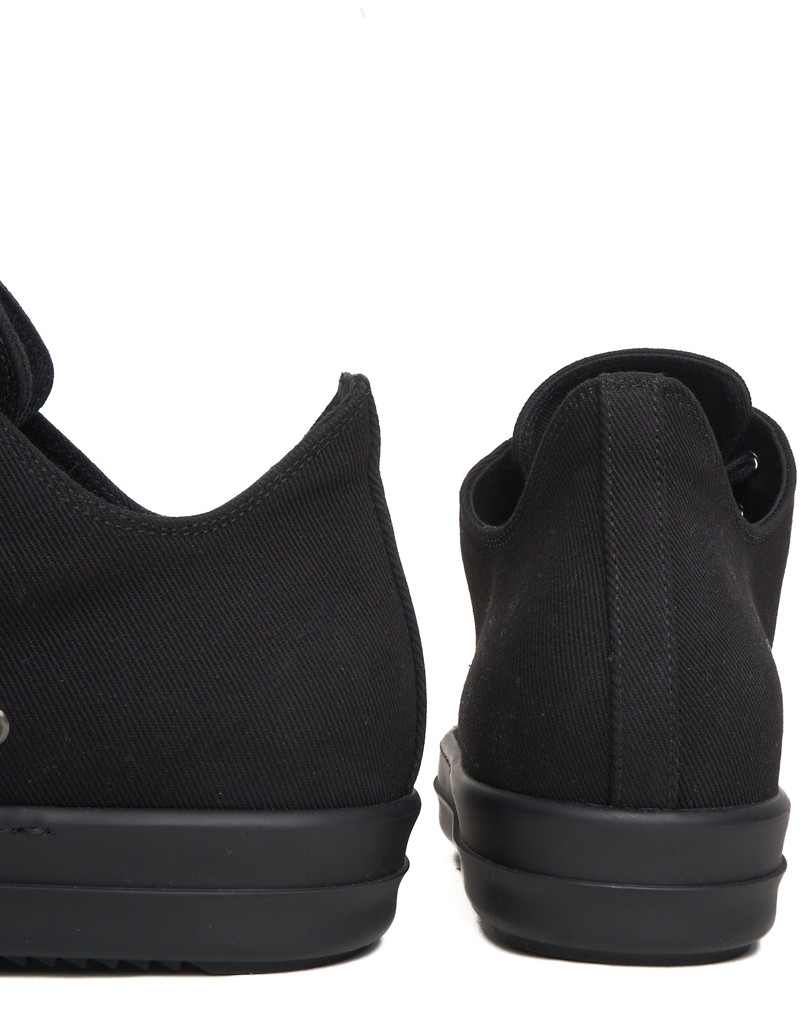 Rick Owens DRKSHDW Canvas Triple Black Low Top Ramones