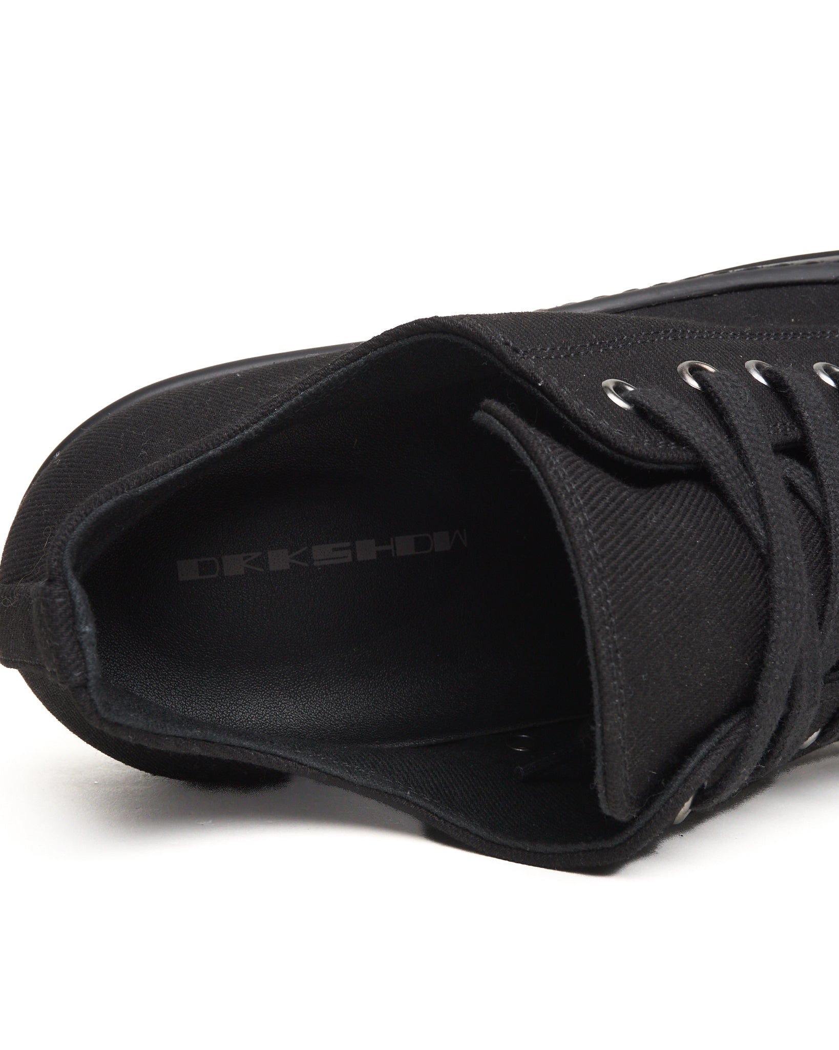 Rick Owens DRKSHDW Canvas Triple Black Low Top Ramones