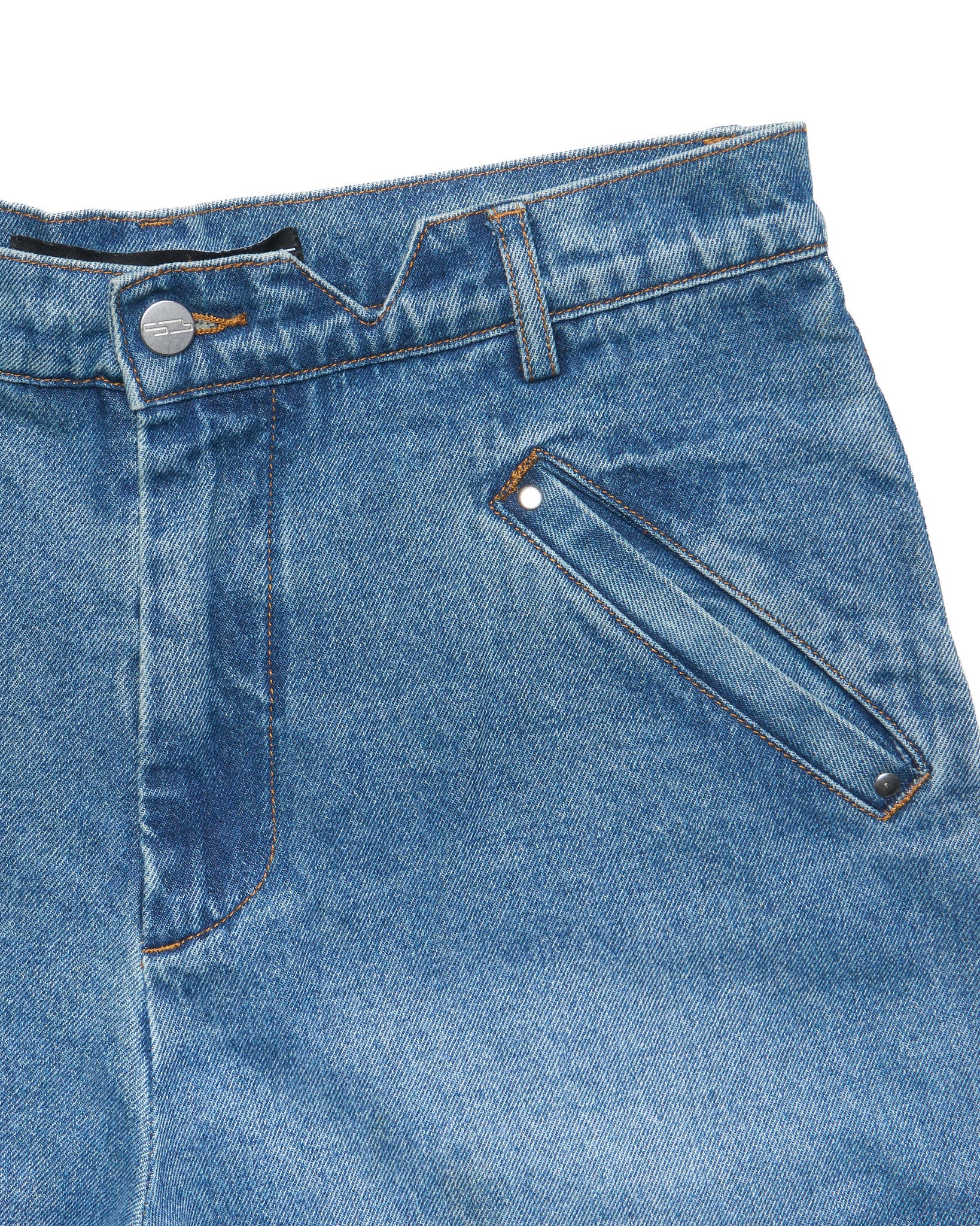 Spencer Badu Buttoned Panel Baggy Denim