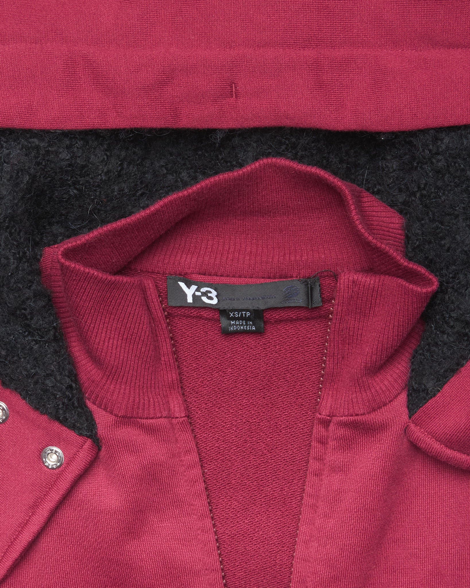 Late 00s Y-3 Fleece Hooded Zip-Up