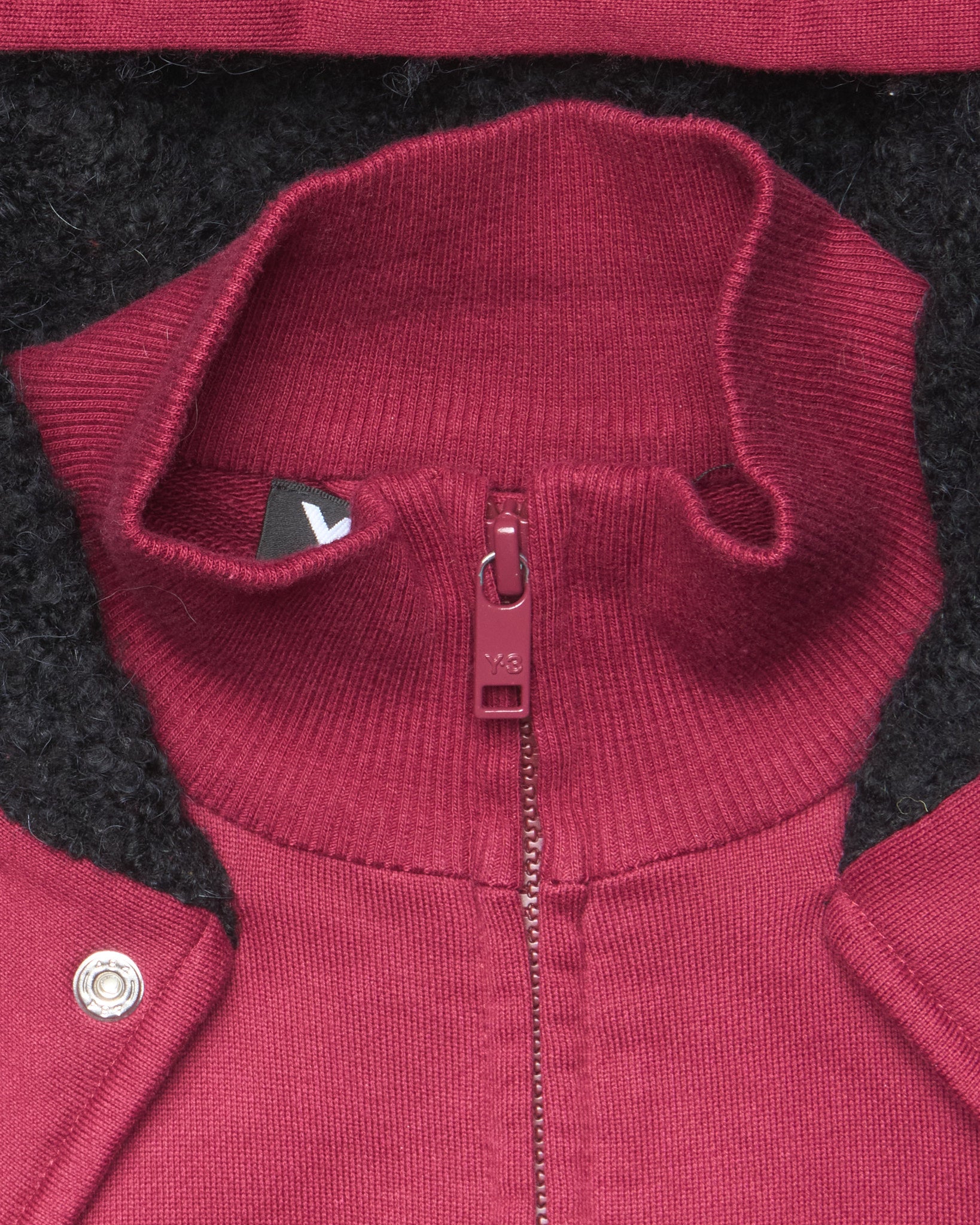 Late 00s Y-3 Fleece Hooded Zip-Up
