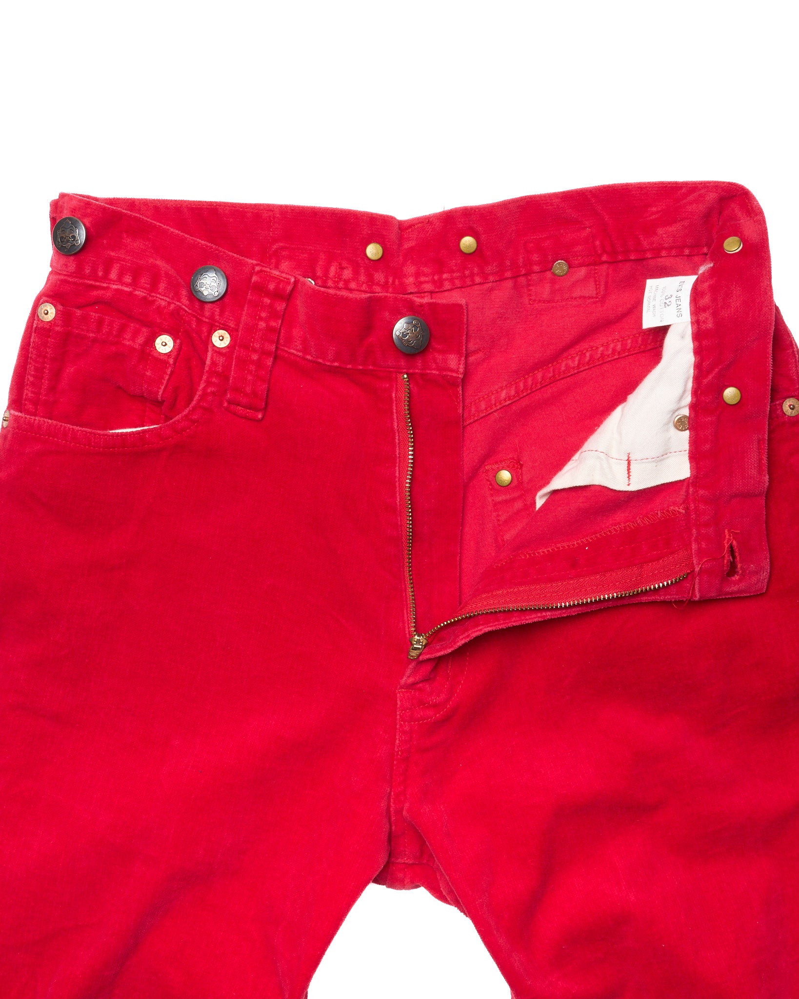 Early 90s EVIS Hand-Paint Seagull Velour Bondage Pants