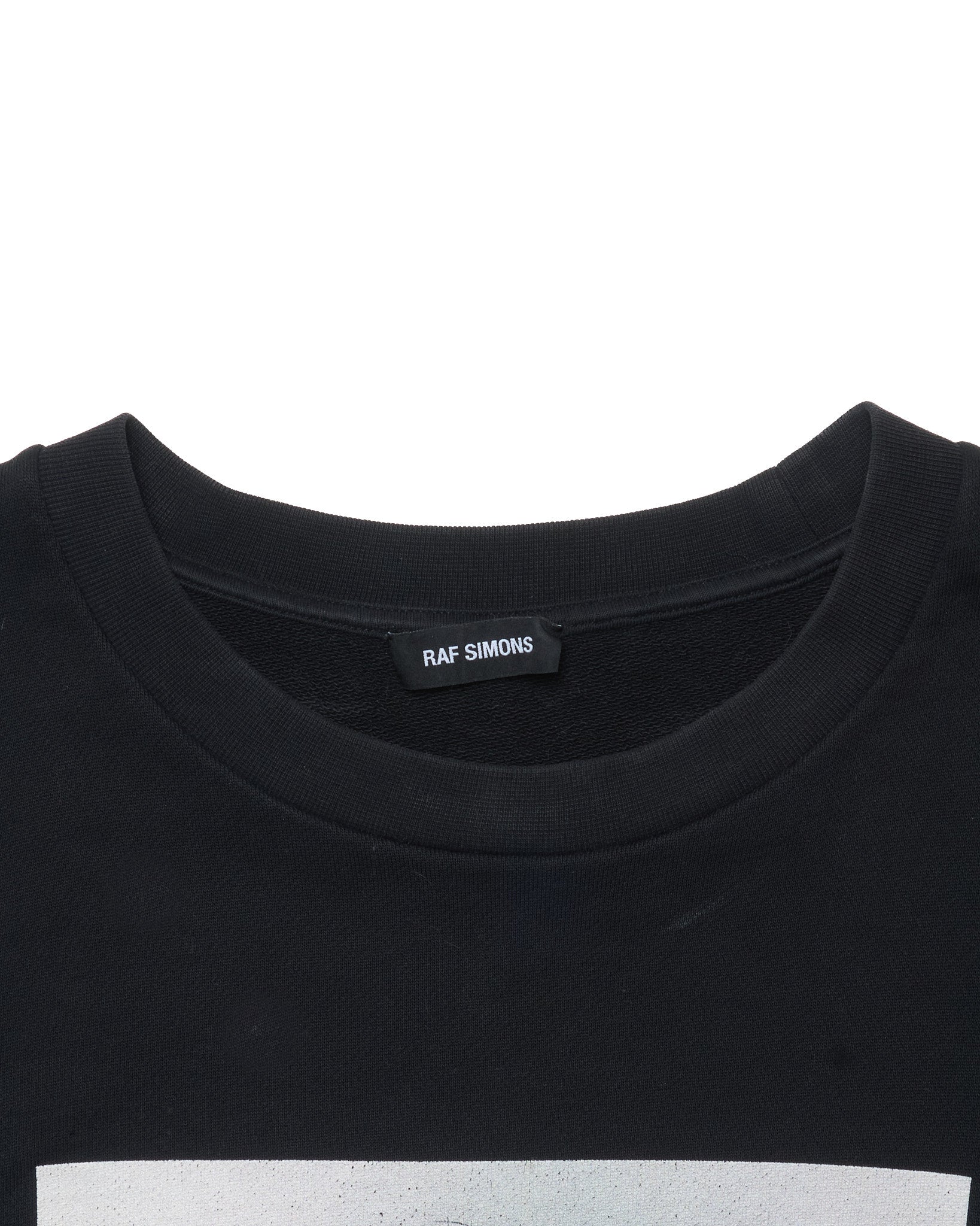 S/S16 Raf Simons Isolated Heroes "Stevie" Black Cotton Sweatshirt