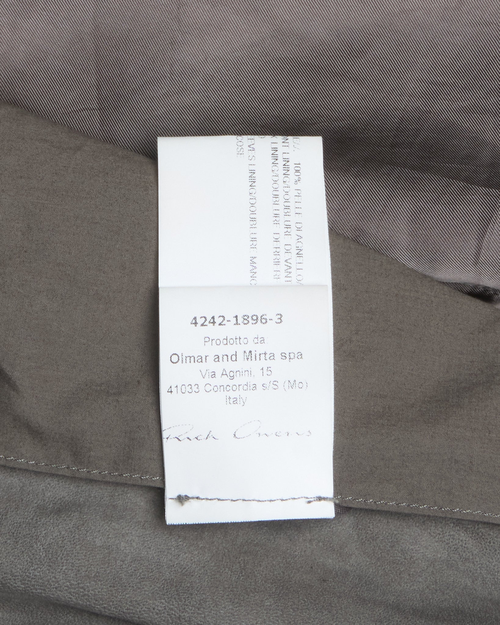 S/S15 Rick Owens Suede Geo Biker Jacket