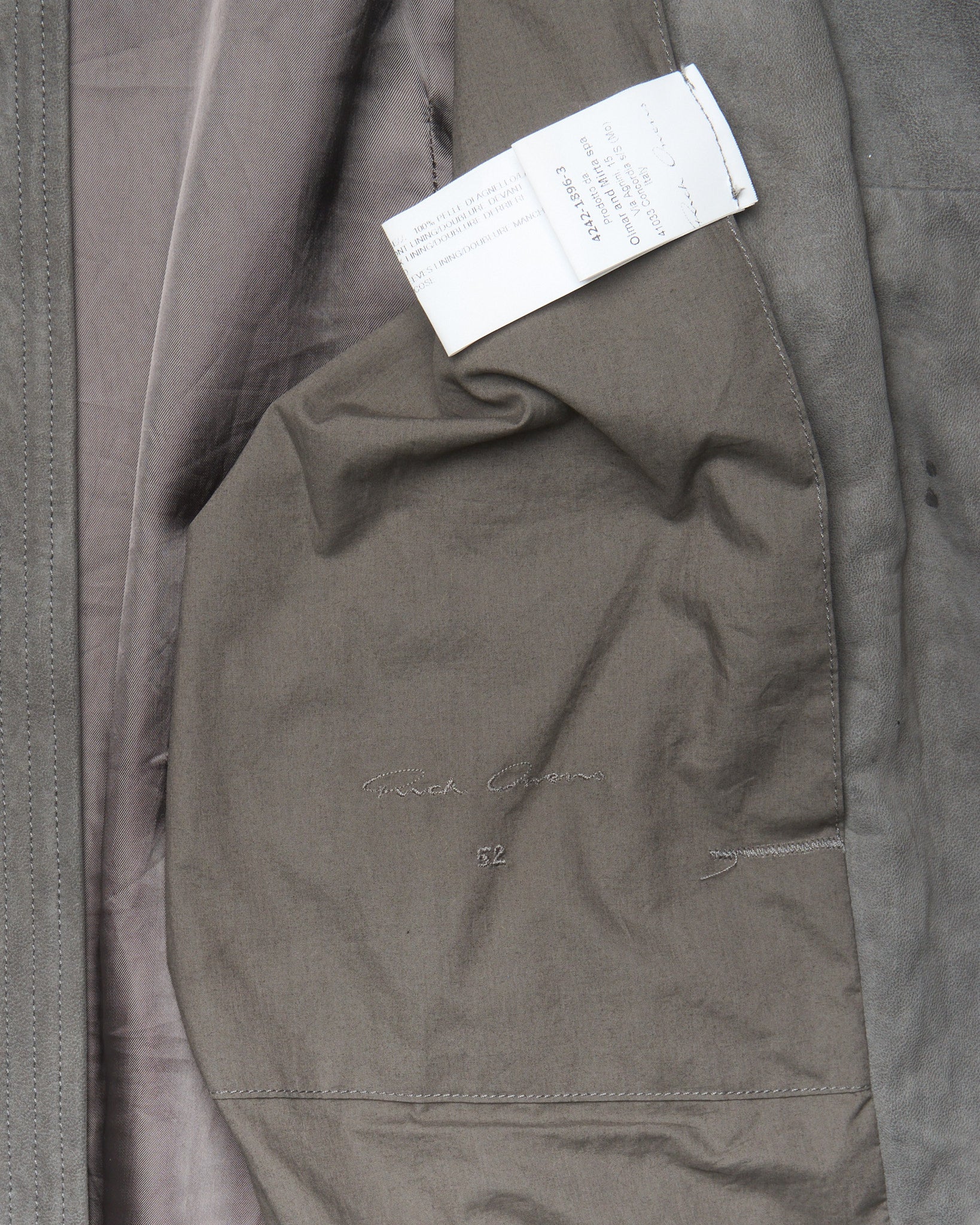 S/S15 Rick Owens Suede Geo Biker Jacket