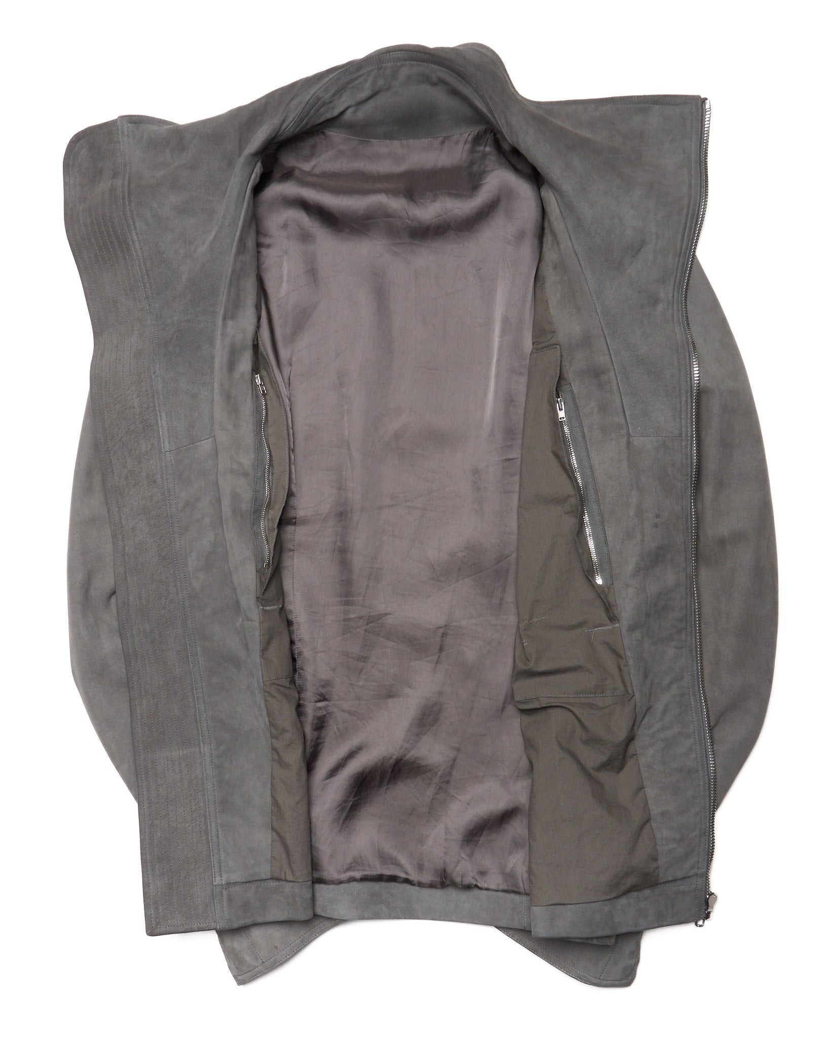S/S15 Rick Owens Suede Geo Biker Jacket