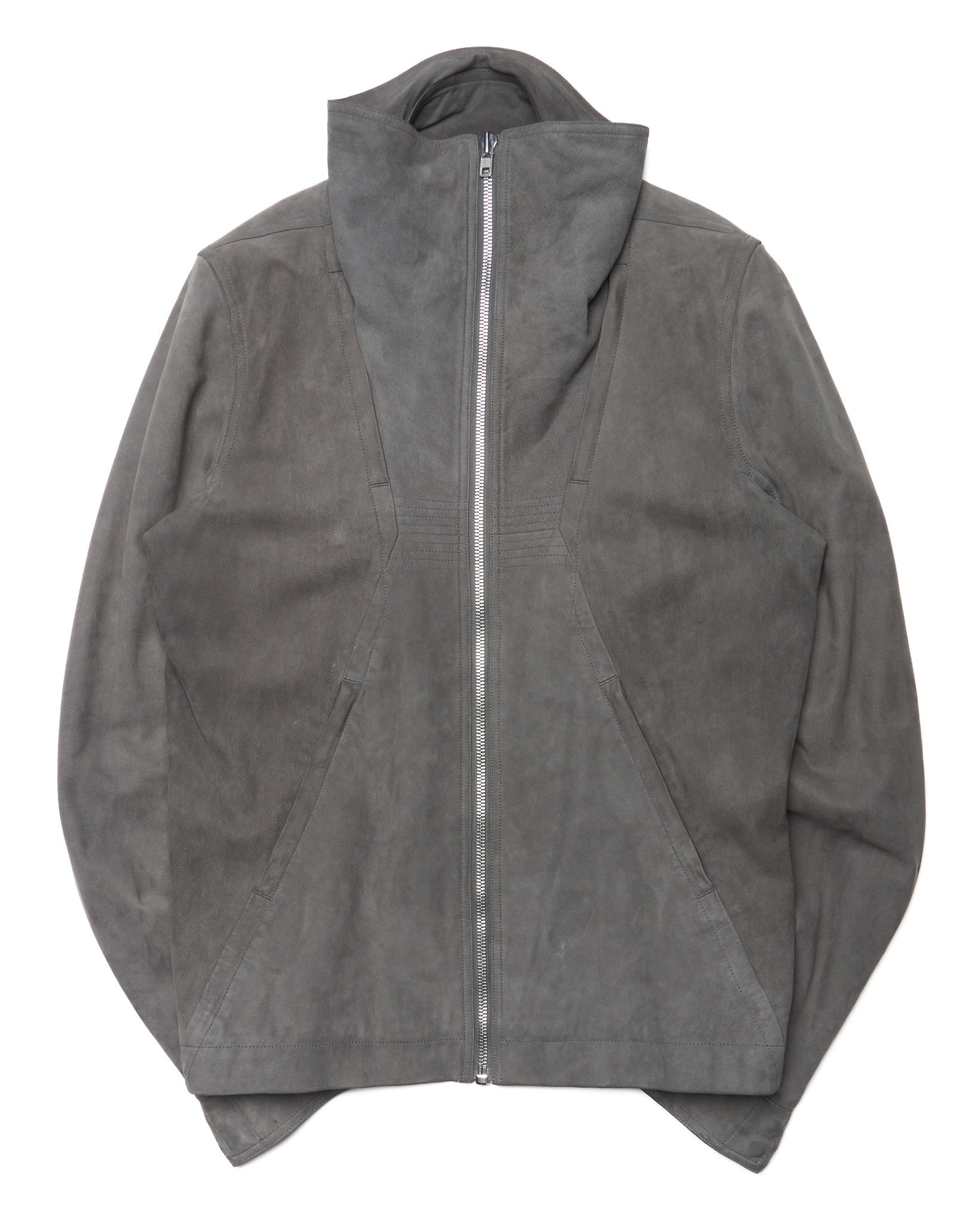 S/S15 Rick Owens Suede Geo Biker Jacket