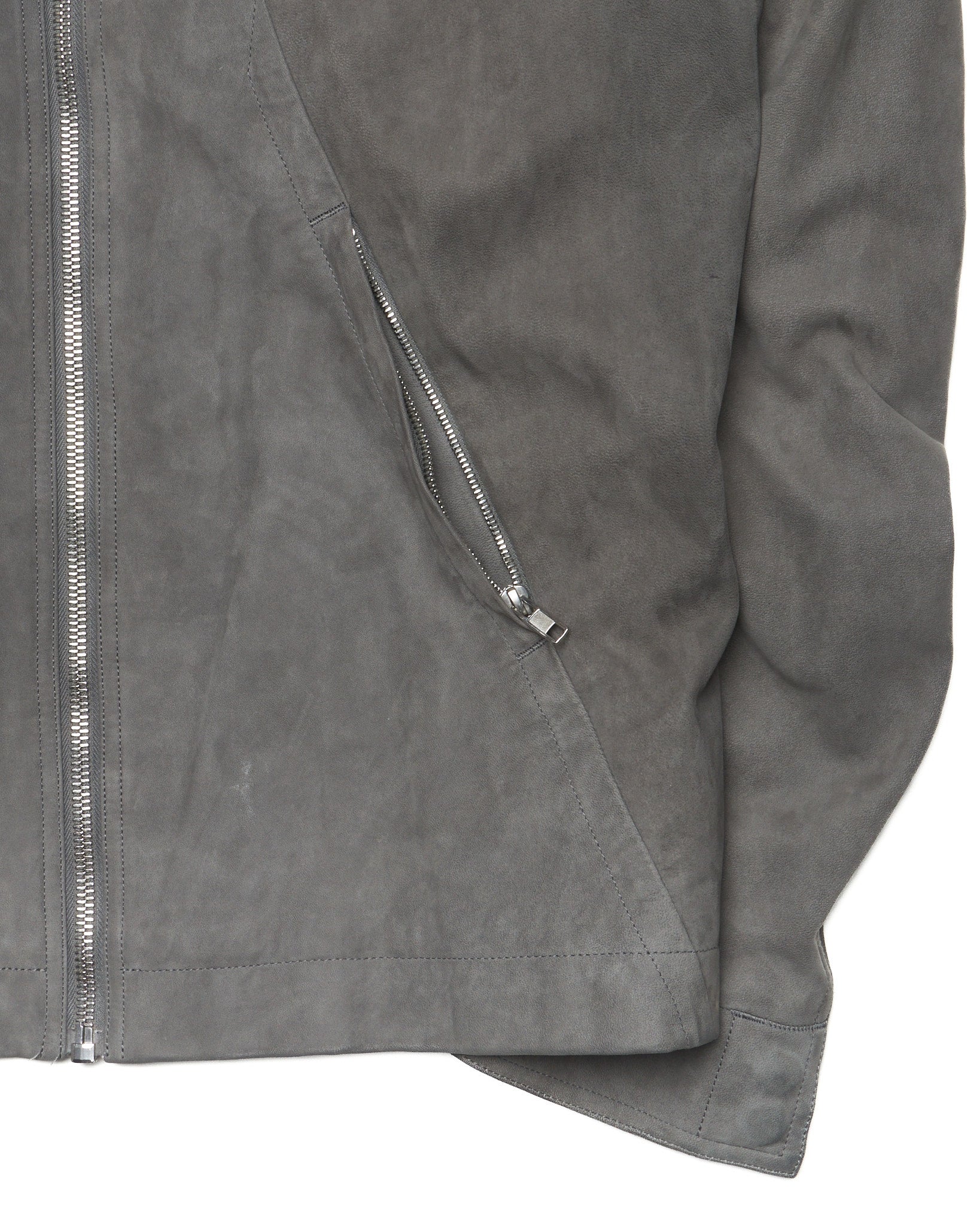 S/S15 Rick Owens Suede Geo Biker Jacket