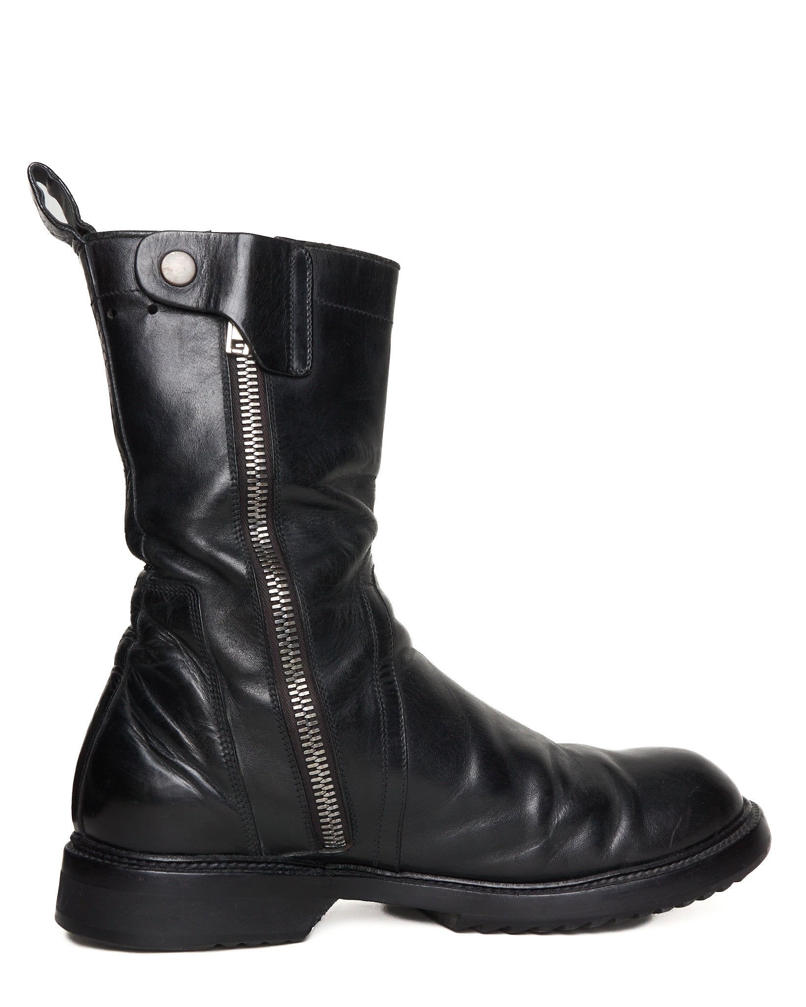 S/S17 Rick Owens “WALRUS” Goodyear Flex Army Creeper Cow Leather Combat Boots