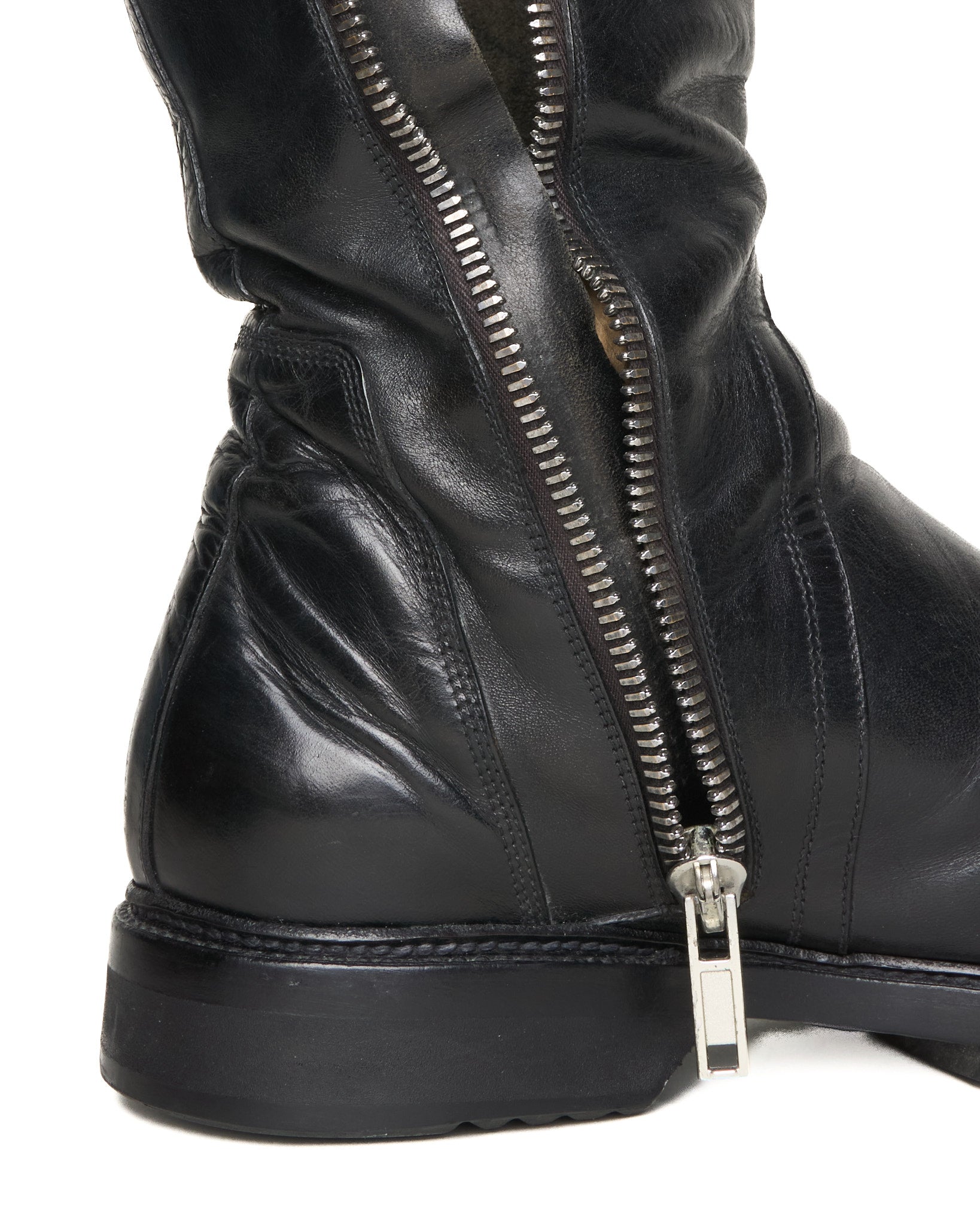 S/S17 Rick Owens “WALRUS” Goodyear Flex Army Creeper Cow Leather Combat Boots
