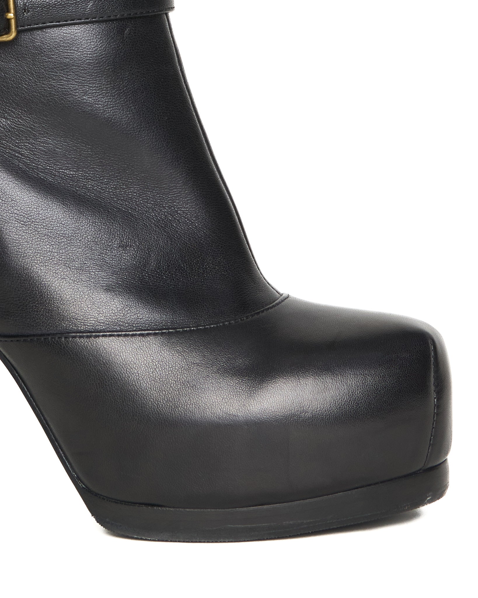 Late 2010s Saint Laurent Buckle Strap Ankle Boot