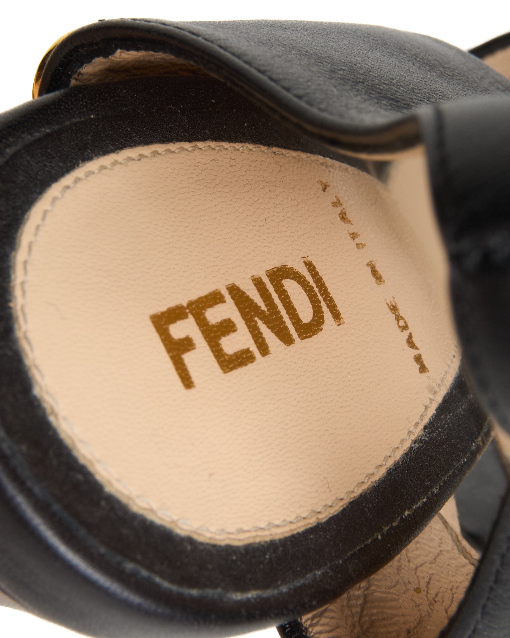 S/S11 Fendi Zeppa Vitello Studded Wedge Sandal Boot
