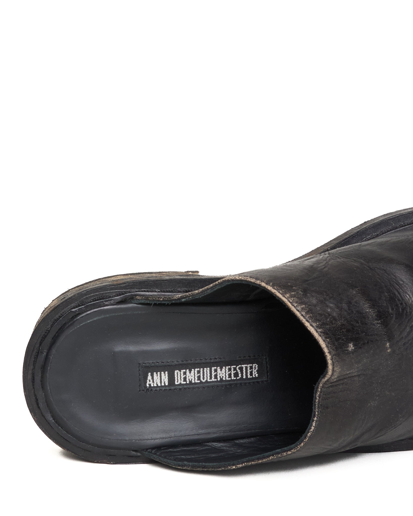 S/S17 Ann Demeulemeester Glace Nero Washed Convertible Boots