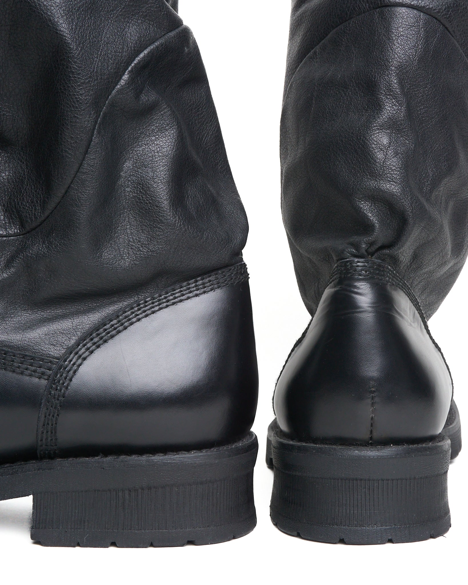 Early 00s Cabane de Zucca Slouch Zip Leather Boot