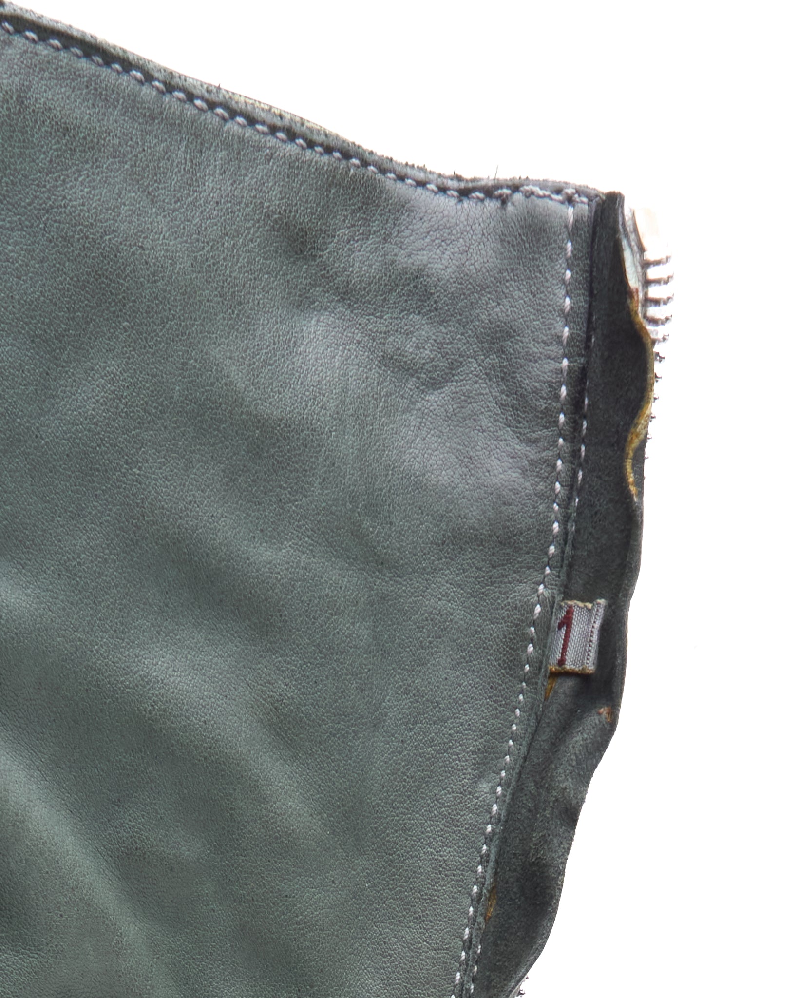 Carol Christian Poell ‘AM/2687P ROOMS-PTC/19’ Kangaroo Leather Titanium Prosthetic Tornado Zip Boots