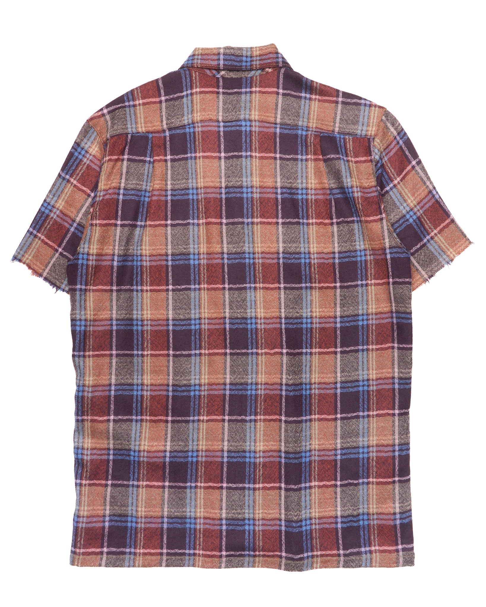 S/S20 Saint Laurent Paris Plaid Short Sleeve Button Up
