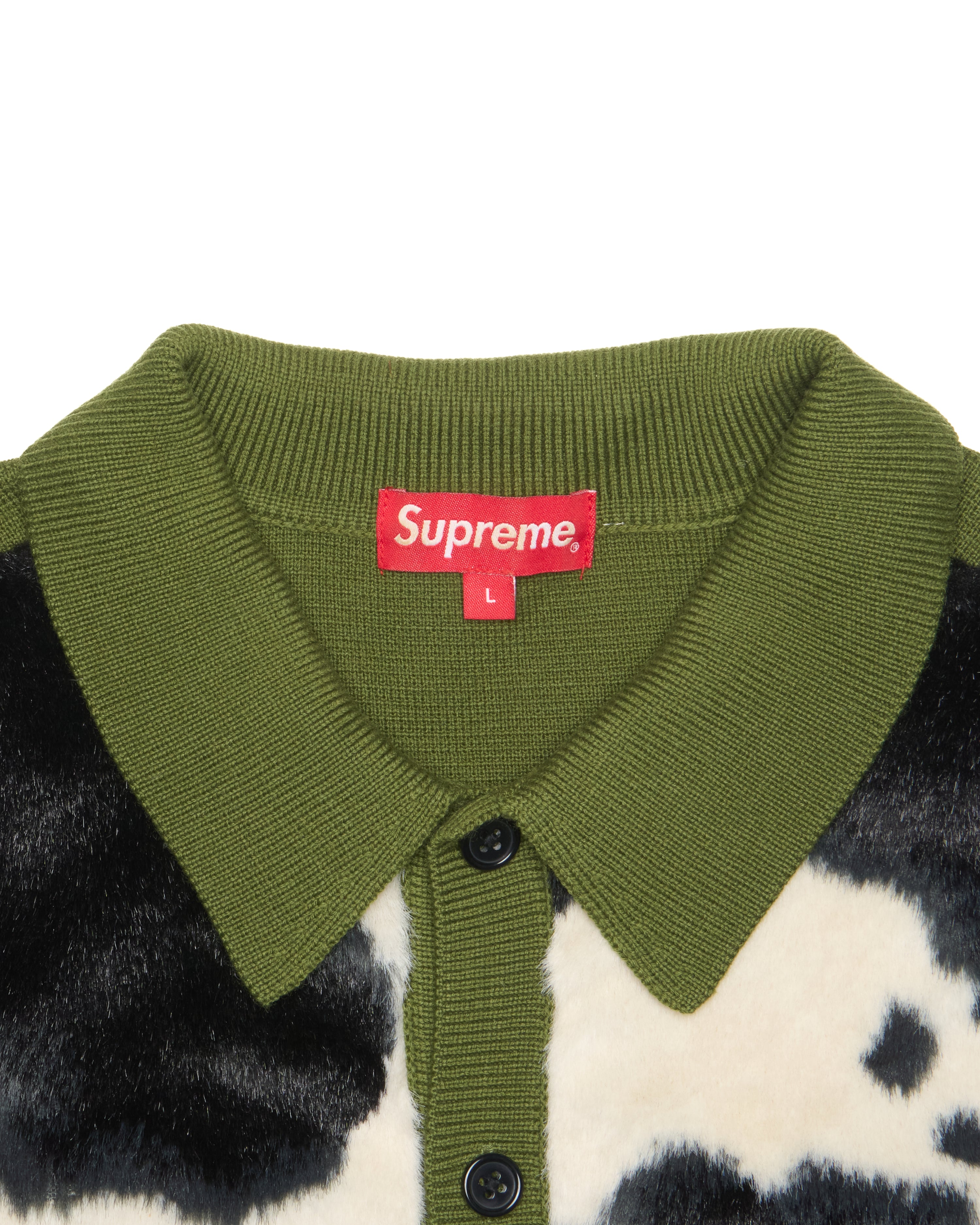 A/W22 Supreme Cow Print Collared Cardigan
