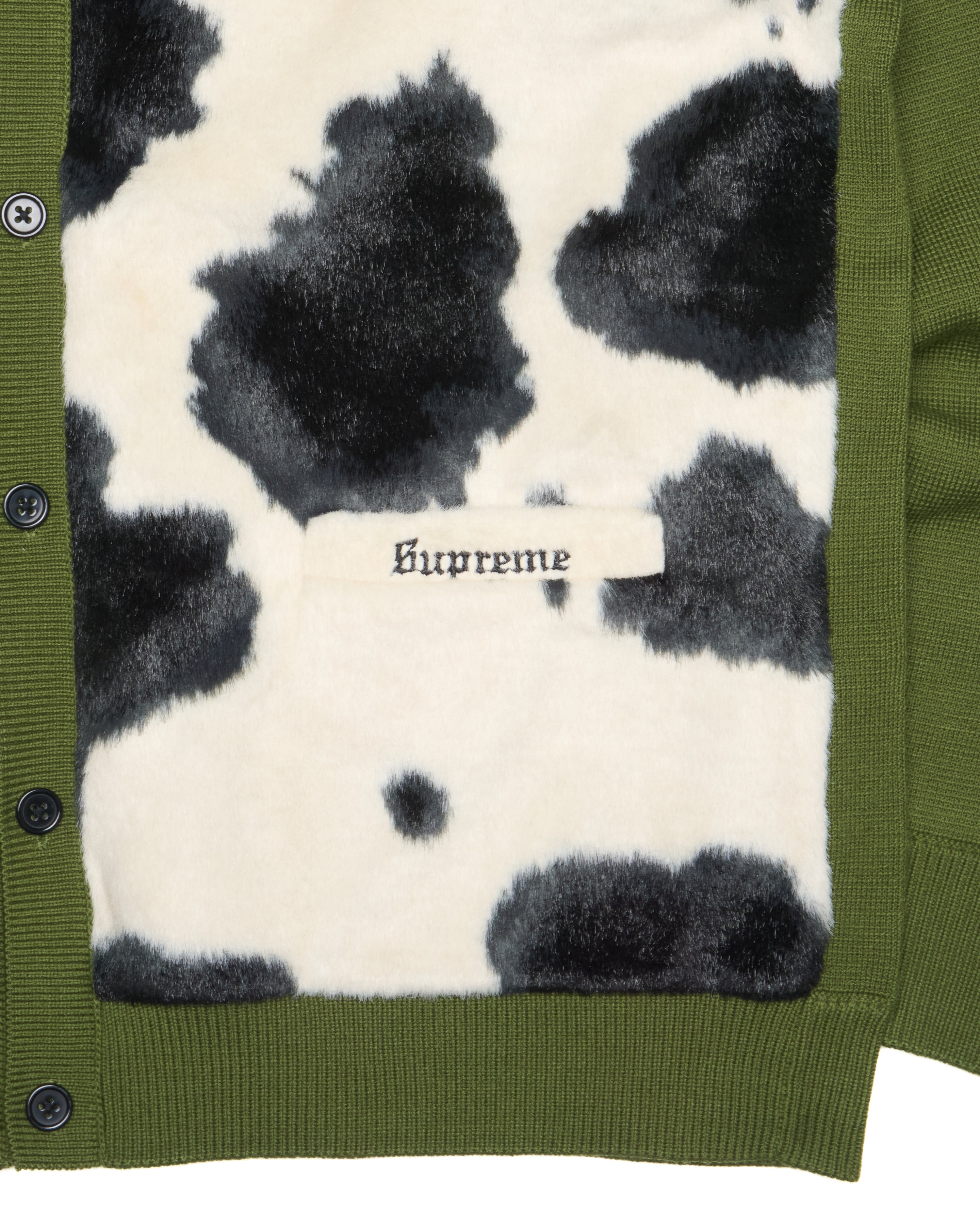 A/W22 Supreme Cow Print Collared Cardigan