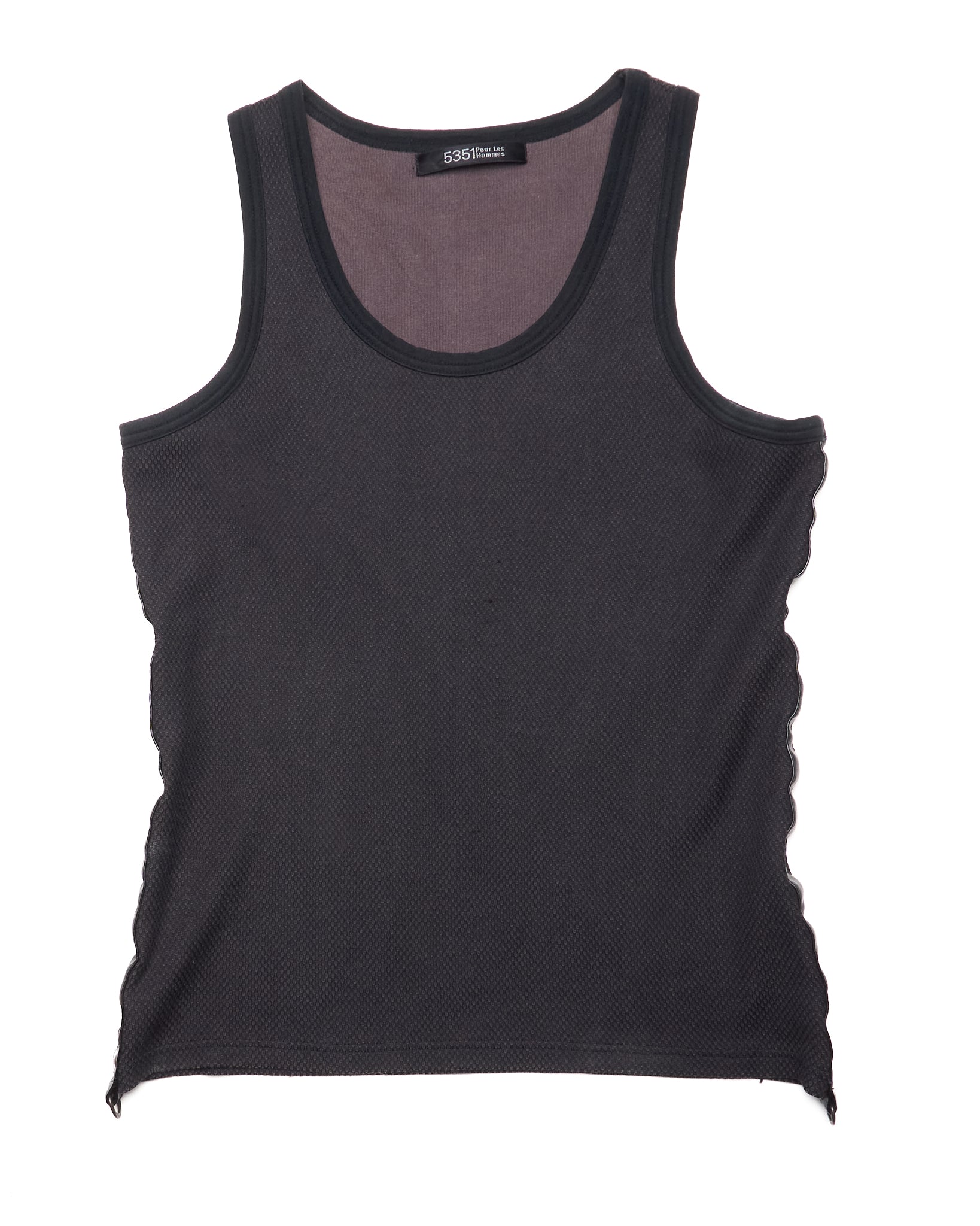 5351 Pour Les Hommes Faux Leather Side-seam Tank Top