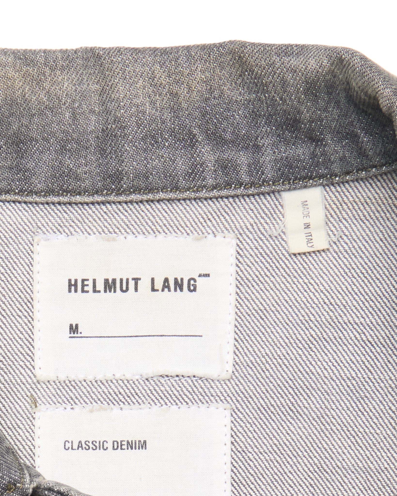 Early 00s Helmut Lang Washed Grey Trucker Jacket