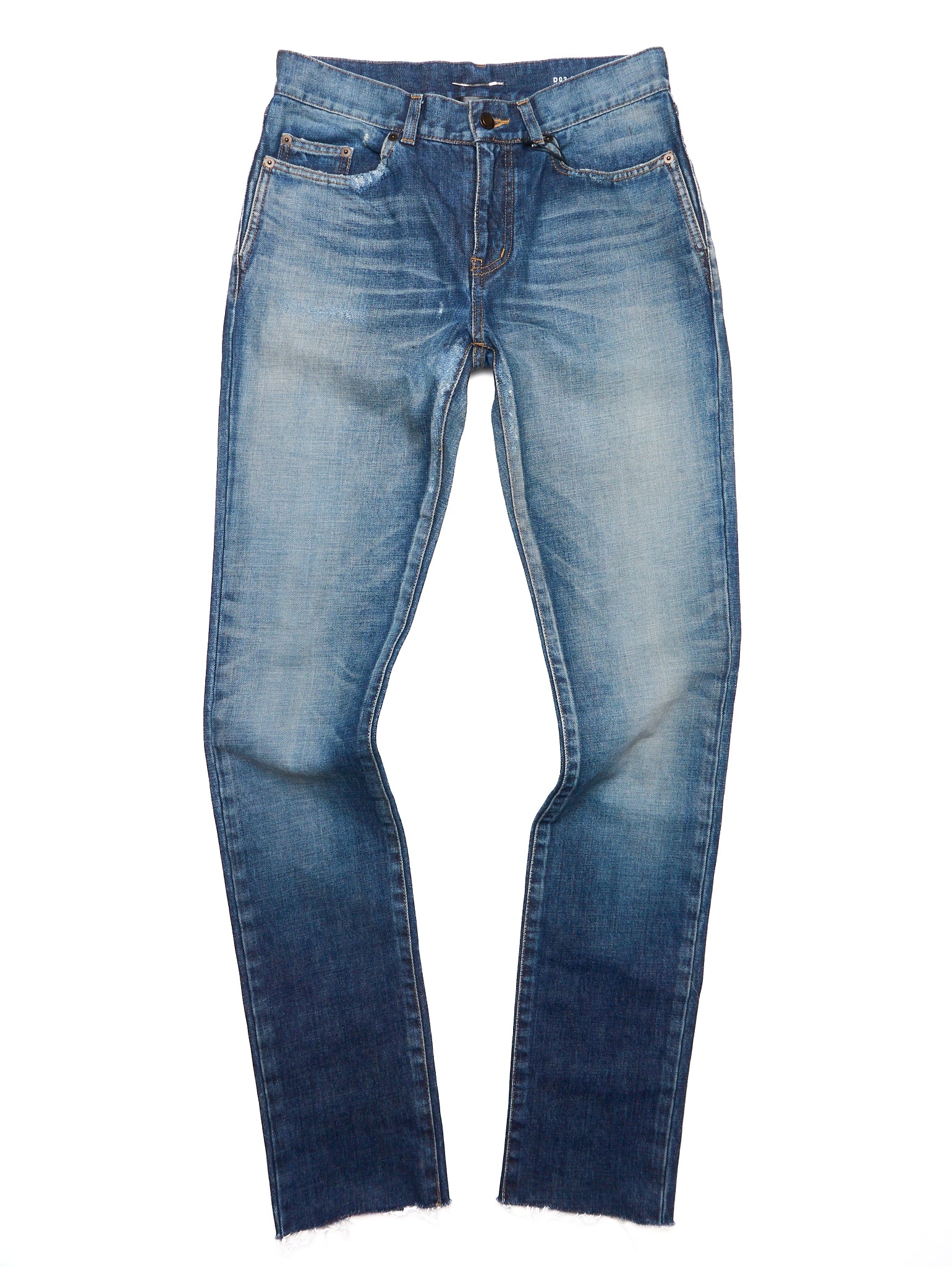 S/S18 Saint Laurent Paris ‘D02’ Frayed Hem Denim