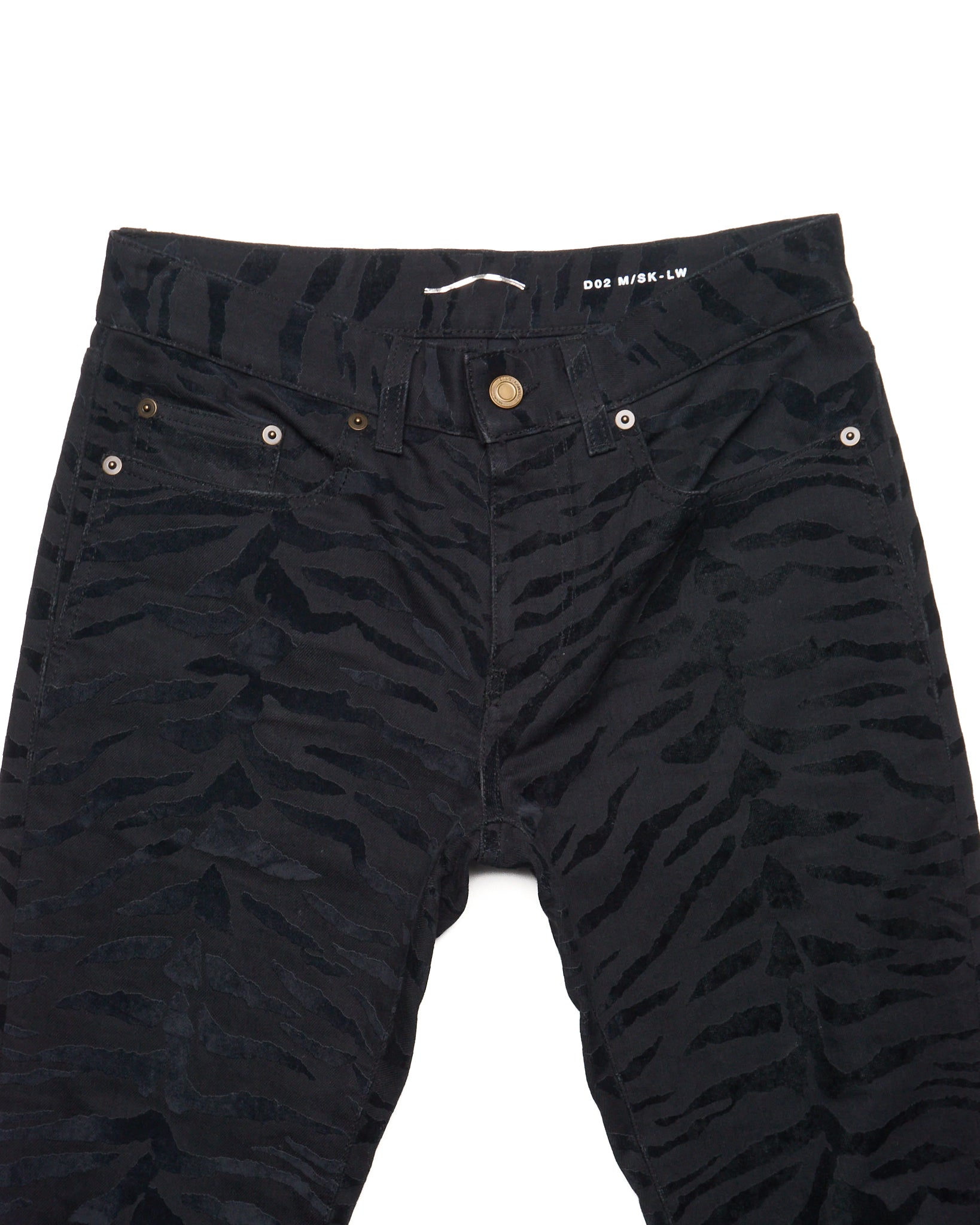 S/S20 Saint Laurent Zebra Print Skinny Jeans
