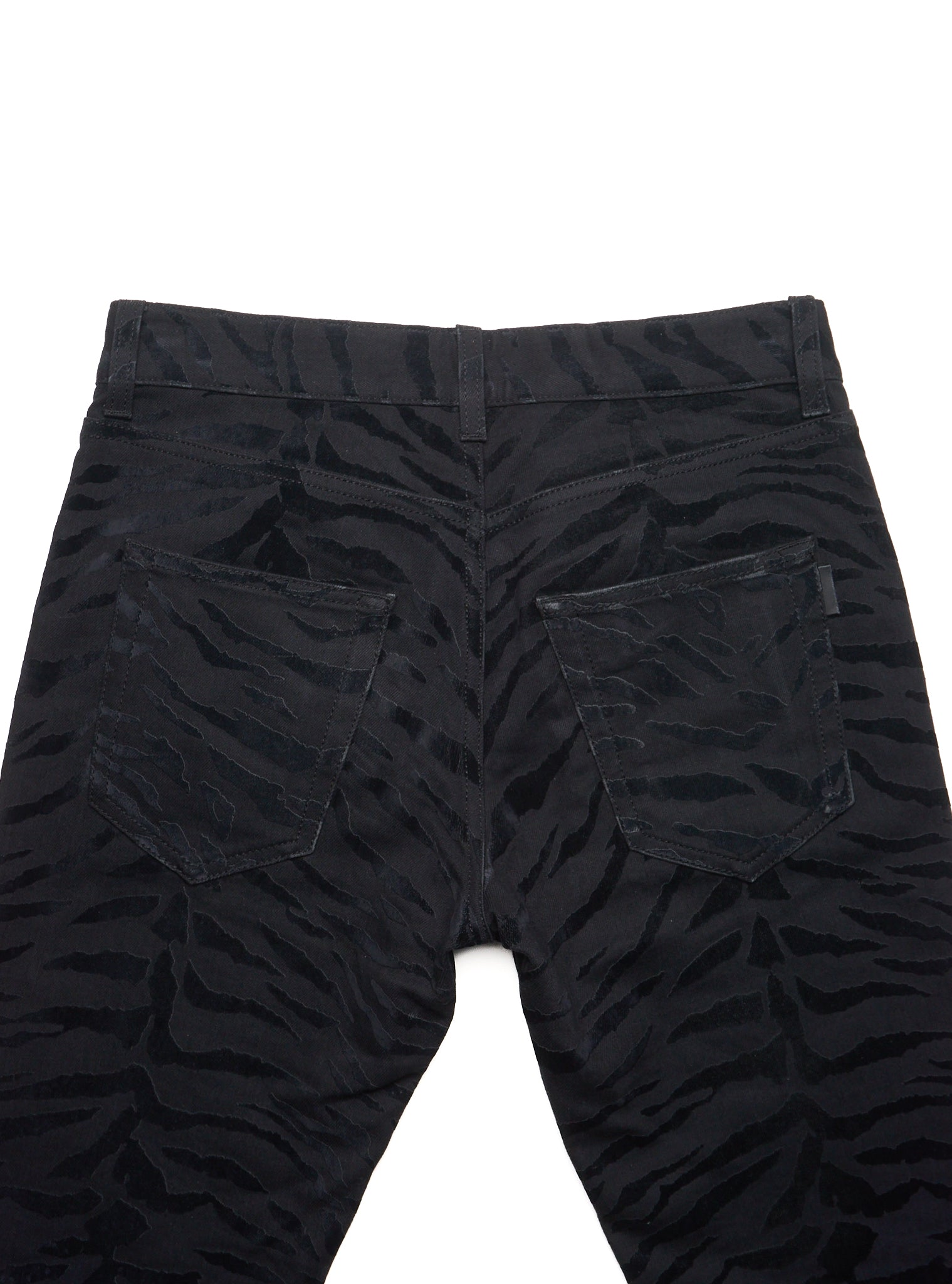 S/S20 Saint Laurent Zebra Print Skinny Jeans